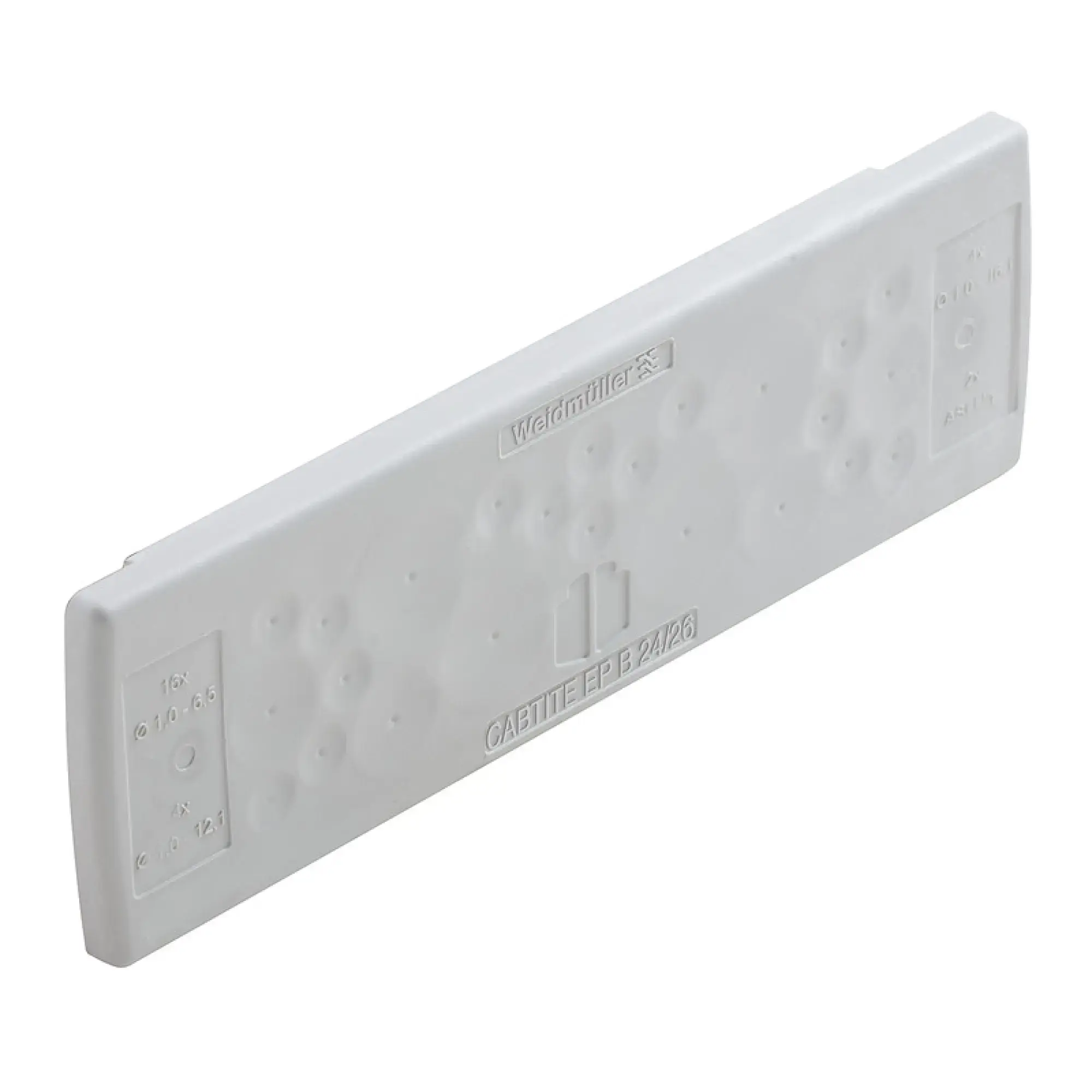Weidmüller 2743680000 Cable feed-through plate (cable entry system), Cabtite (cable entry system), TPE, grey, 142 x 44 x 12 mm, Depth: 12 mm, -40 °C…90 °C, IP54 (img_001)