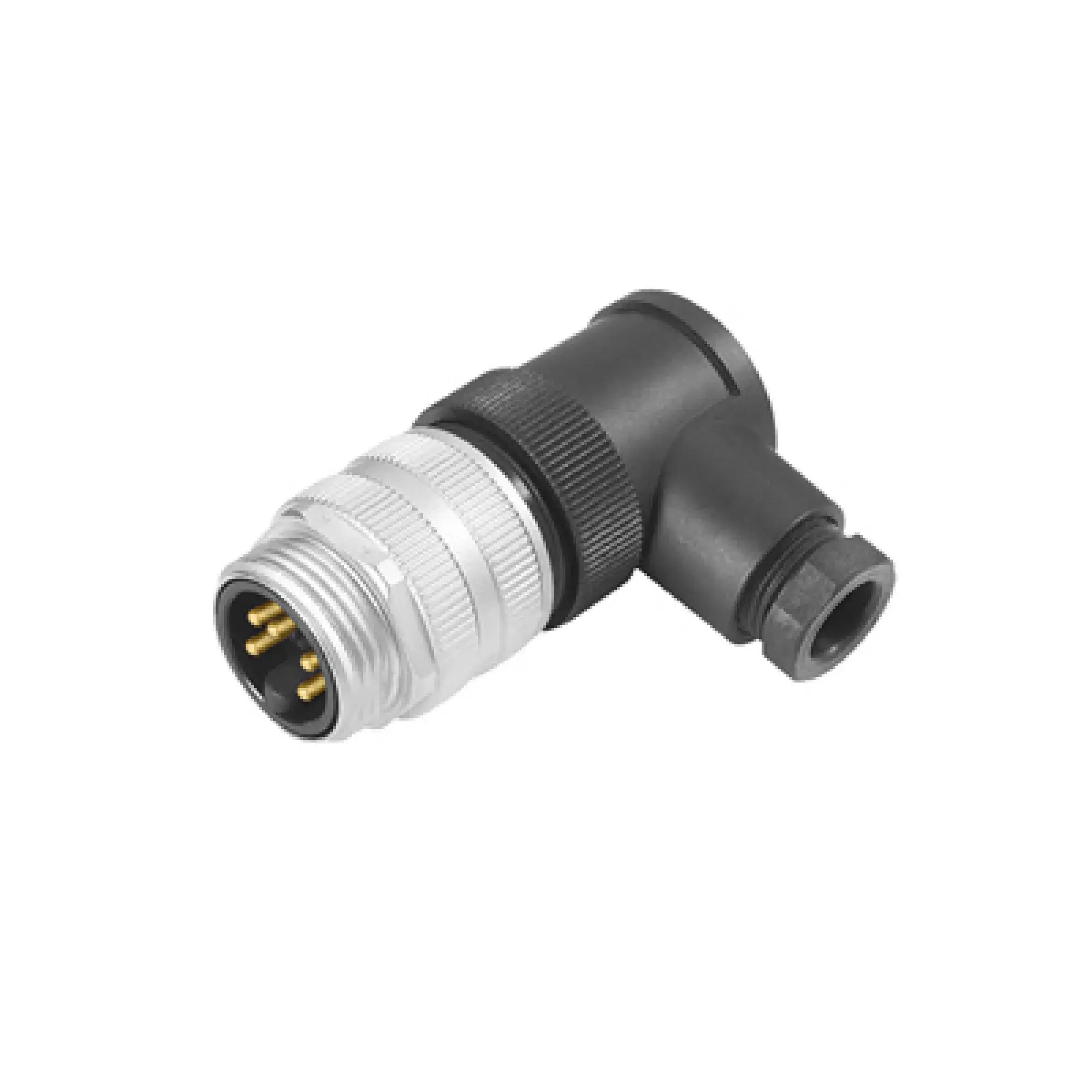 Weidmüller 1291980000 Round plug (field customisable), 7/8", none, pin, 90°, Screw connection, Number of poles: 5, IP67, Shield connection: No (img_001)