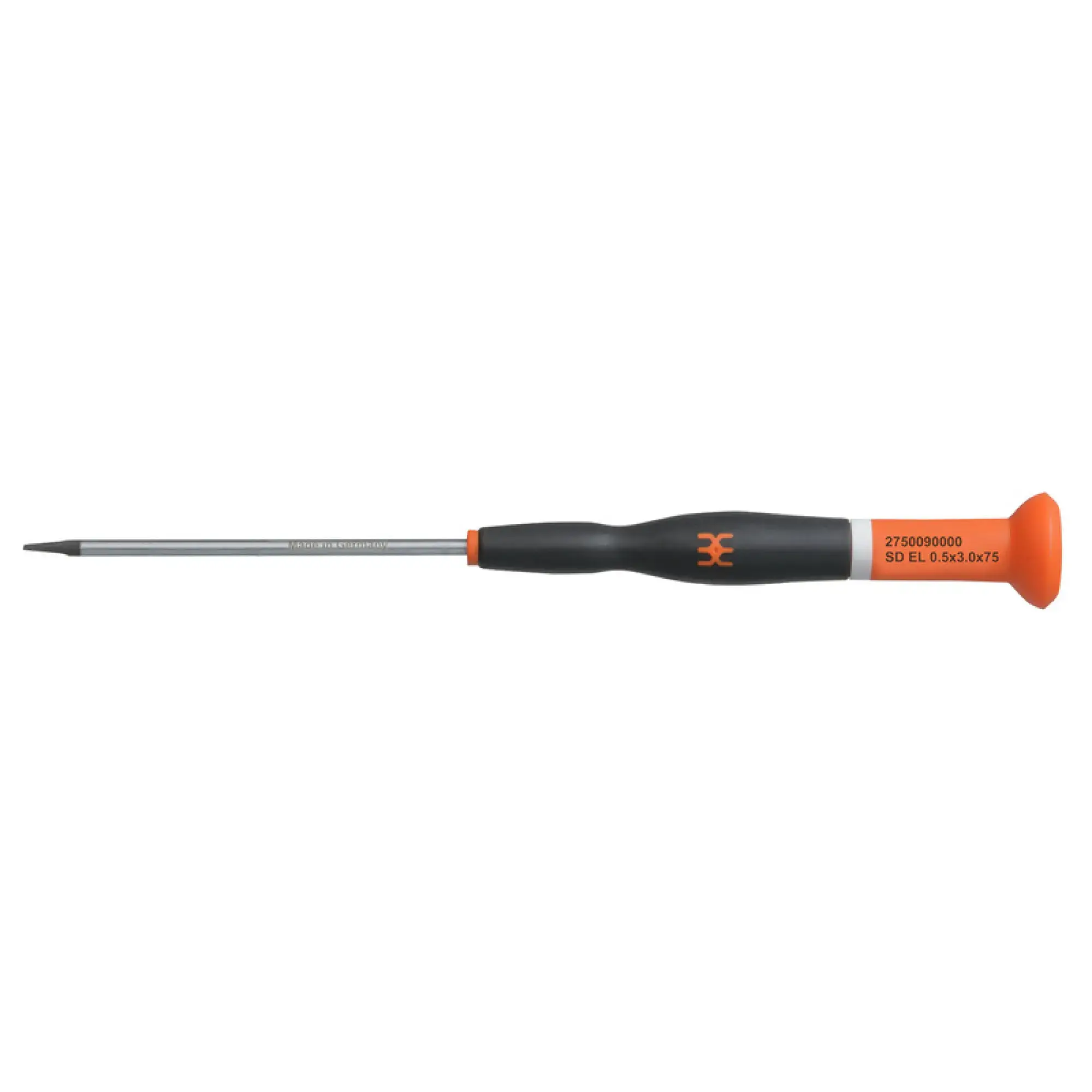 Weidmüller 2750090000 Slotted screwdriver, Blade thickness (A): 0.5 mm, Blade width (B): 3 mm, Blade length: 75 mm, Form: Slotted (img_001)