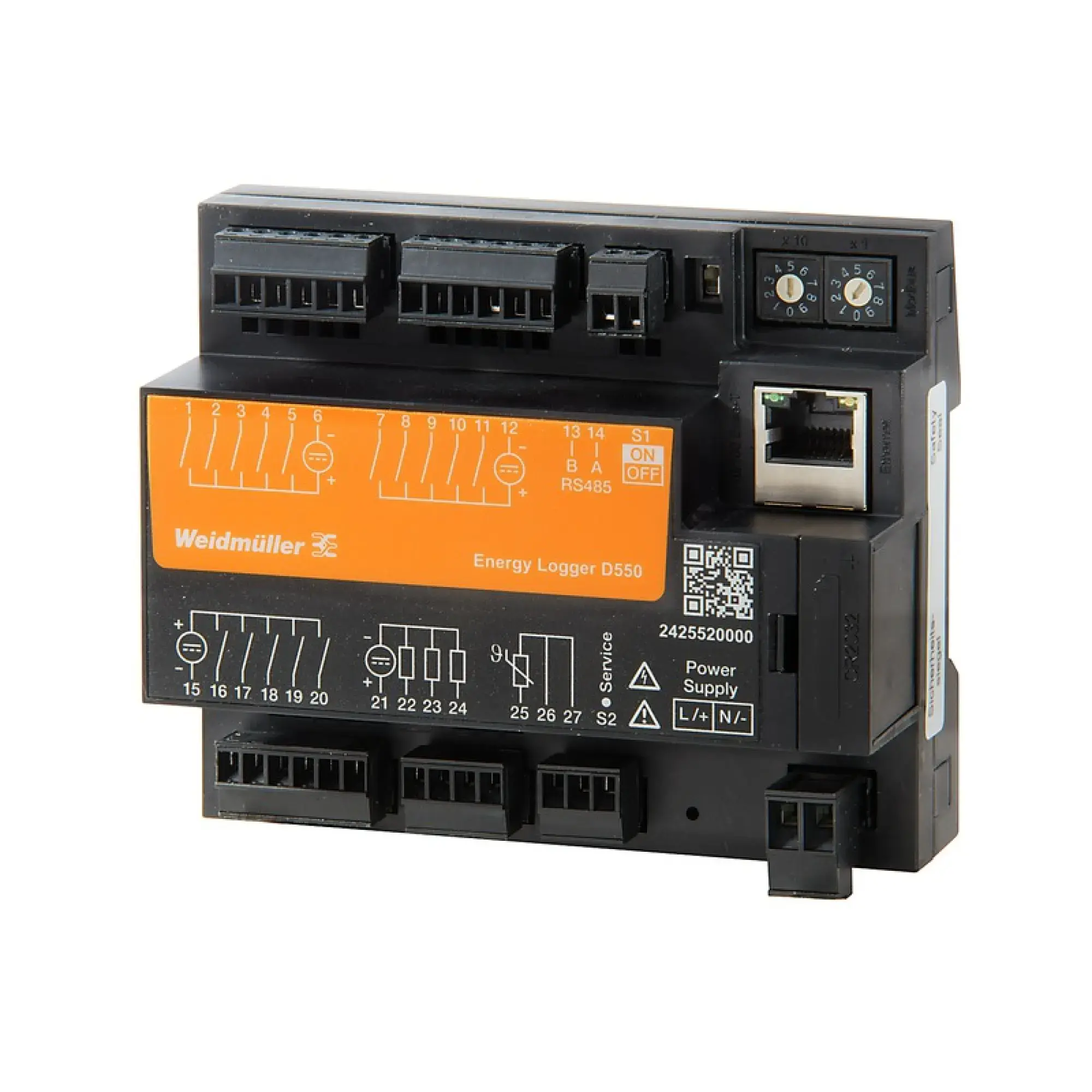 Weidmüller 2425520000 Measuring device electrical quantity, Modbus RTU, Modbus-Gateway, Modbus TCP/IP, Modbus RTU over Ethernet, SNMP (img_001)