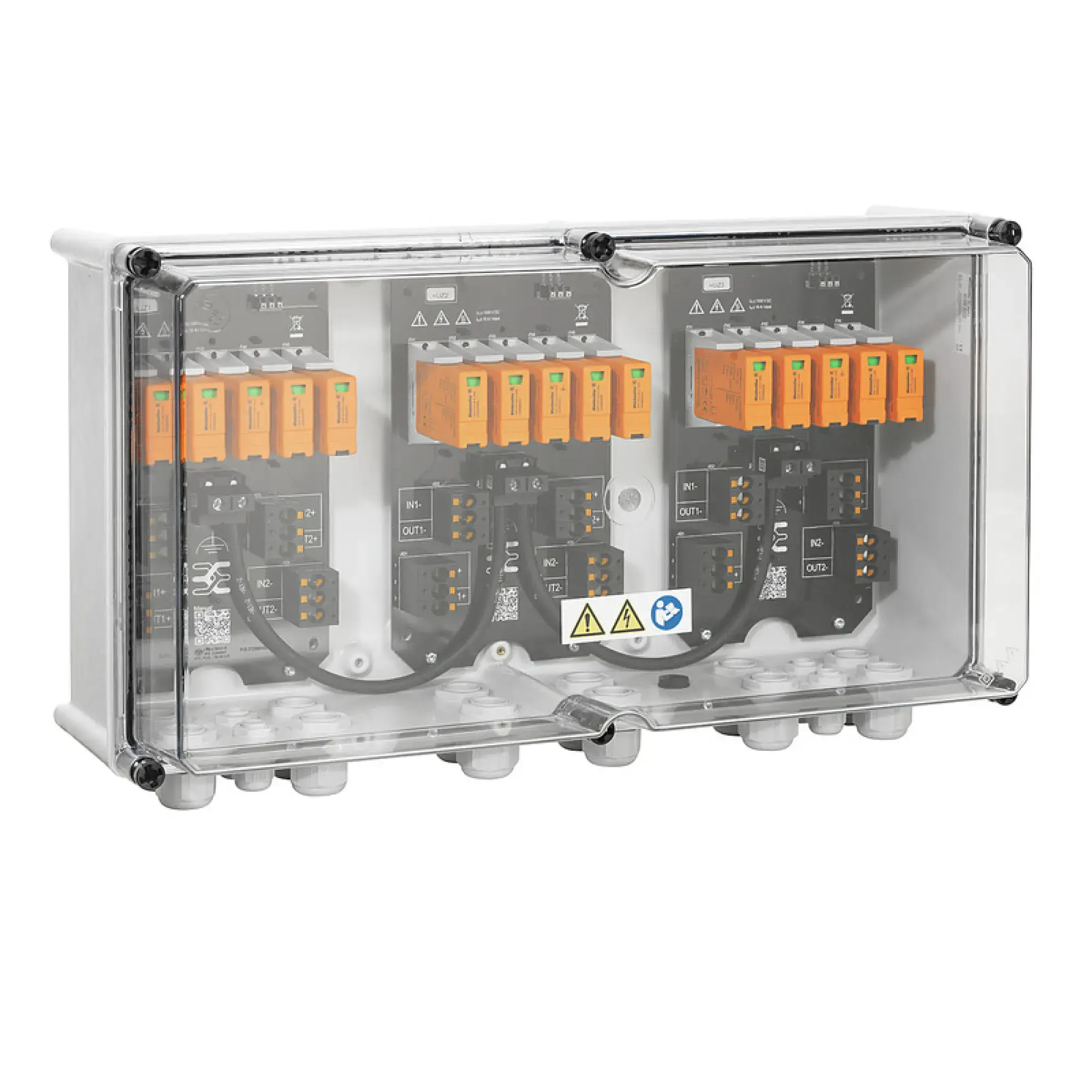 Weidmüller 2737630000 Combiner Box (Photovoltaik), 1000 V, 6 MPP´s, 2 Inputs / 1 Output per MPP, Surge protection I / II, Cable gland (img_001)