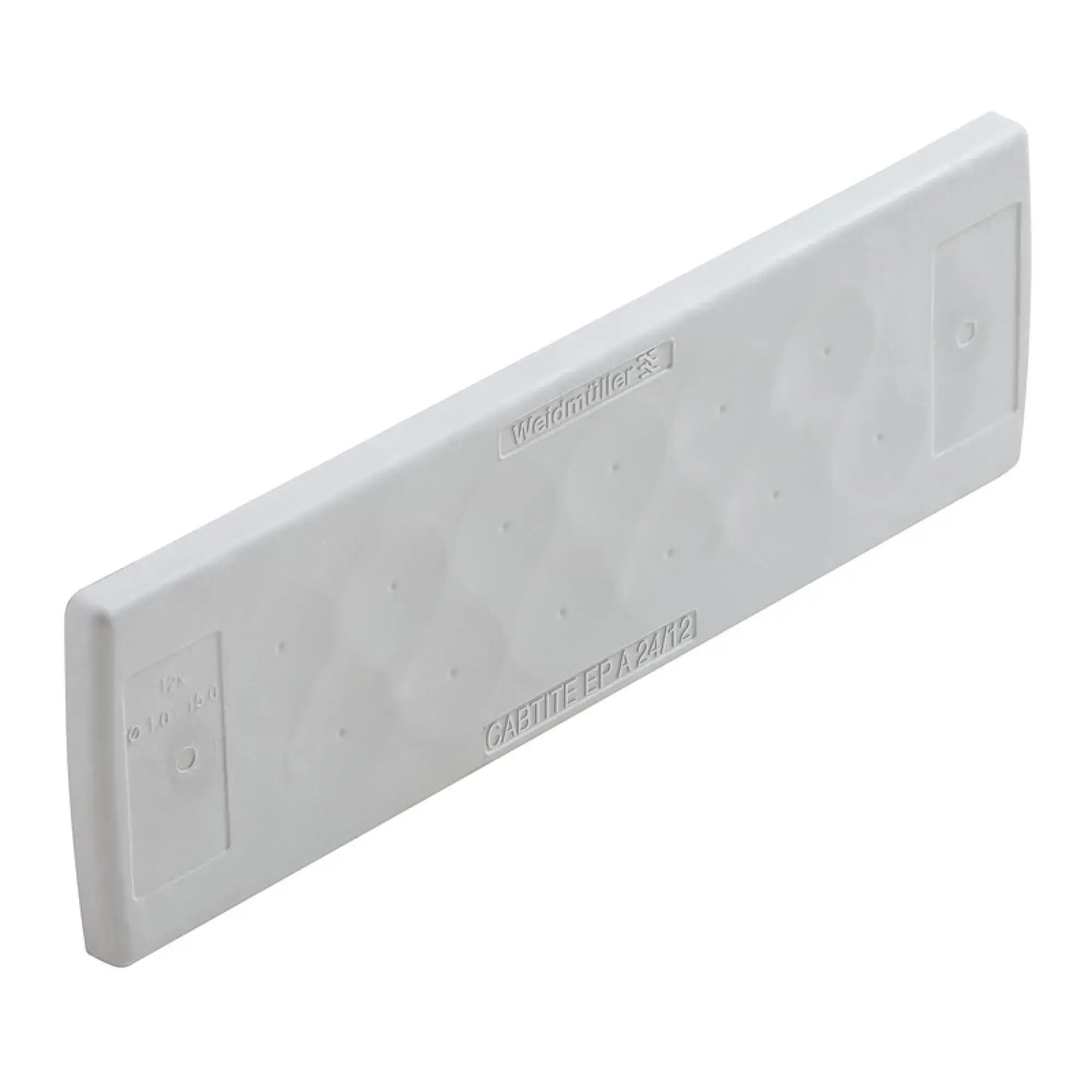 Weidmüller 2743540000 Cable feed-through plate (cable entry system), Cabtite (cable entry system), TPE, grey, 142 x 44 x 12 mm, Depth: 12 mm, -40 °C…90 °C, IP54 (img_001)
