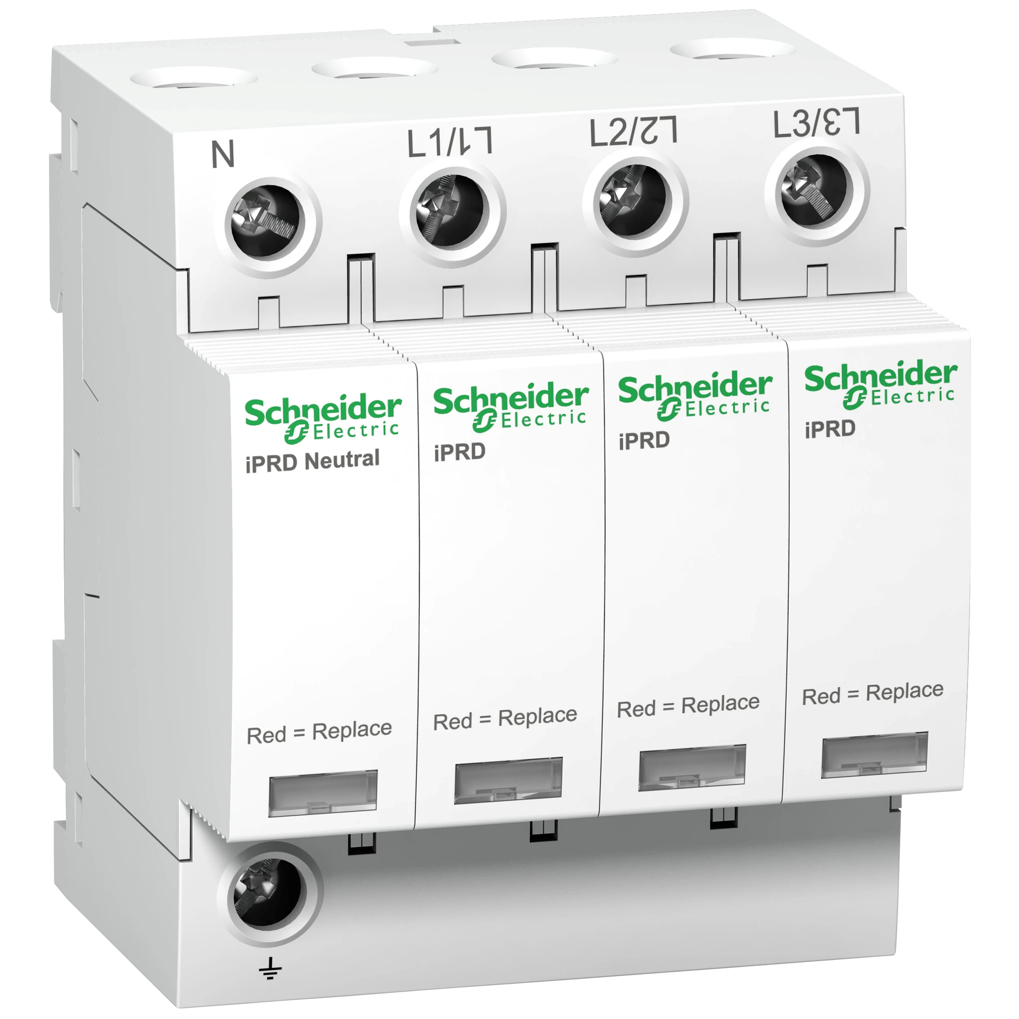 Schneider Electric A9L08600 Surge protector iPRD8, Type 3, Pluggable protection modules, 3P+N, Imax 8kA (img_001)