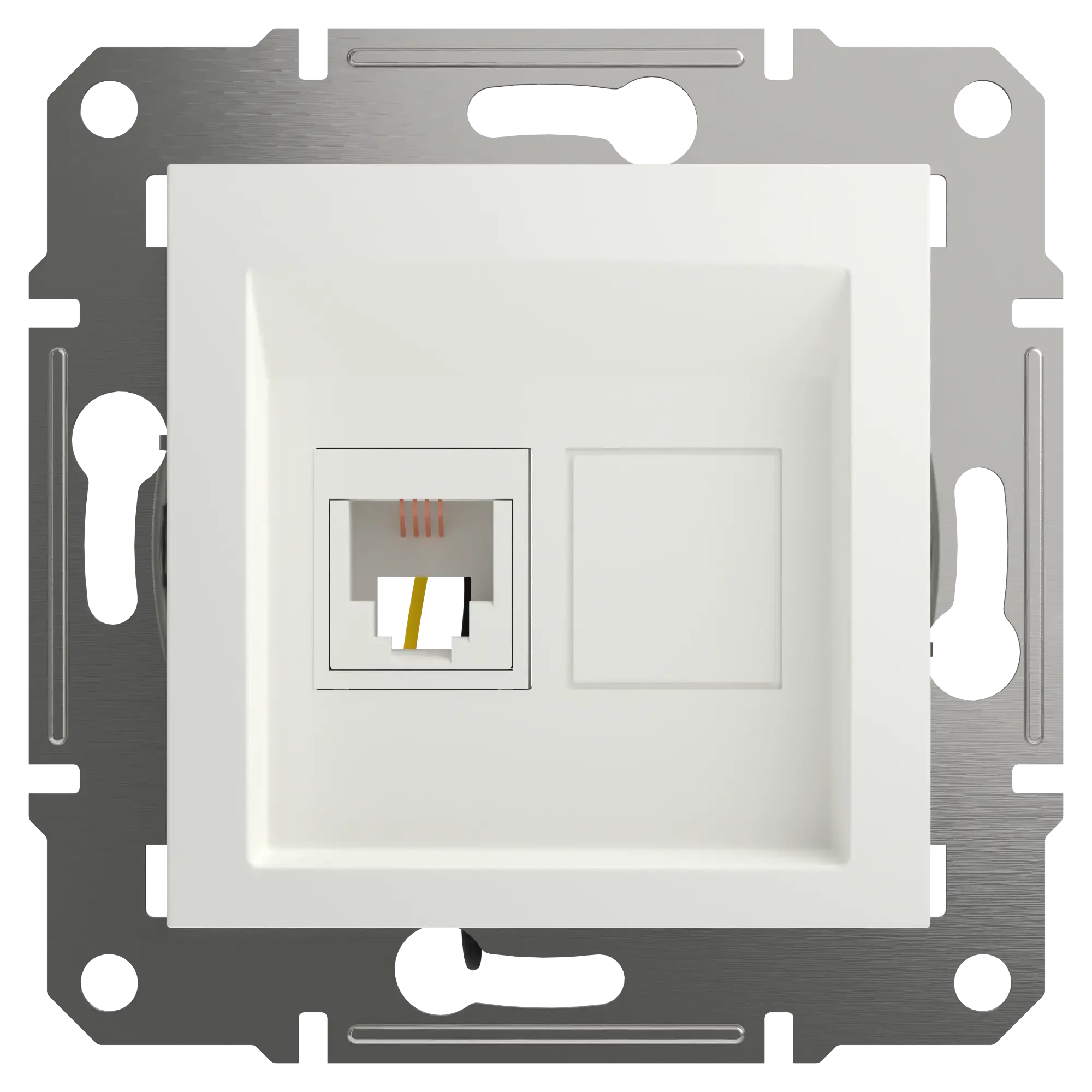 Schneider Electric EPH4170121D RJ11 Telephone Socket 1-Port flush-mounted, white, Asfora (img_001)