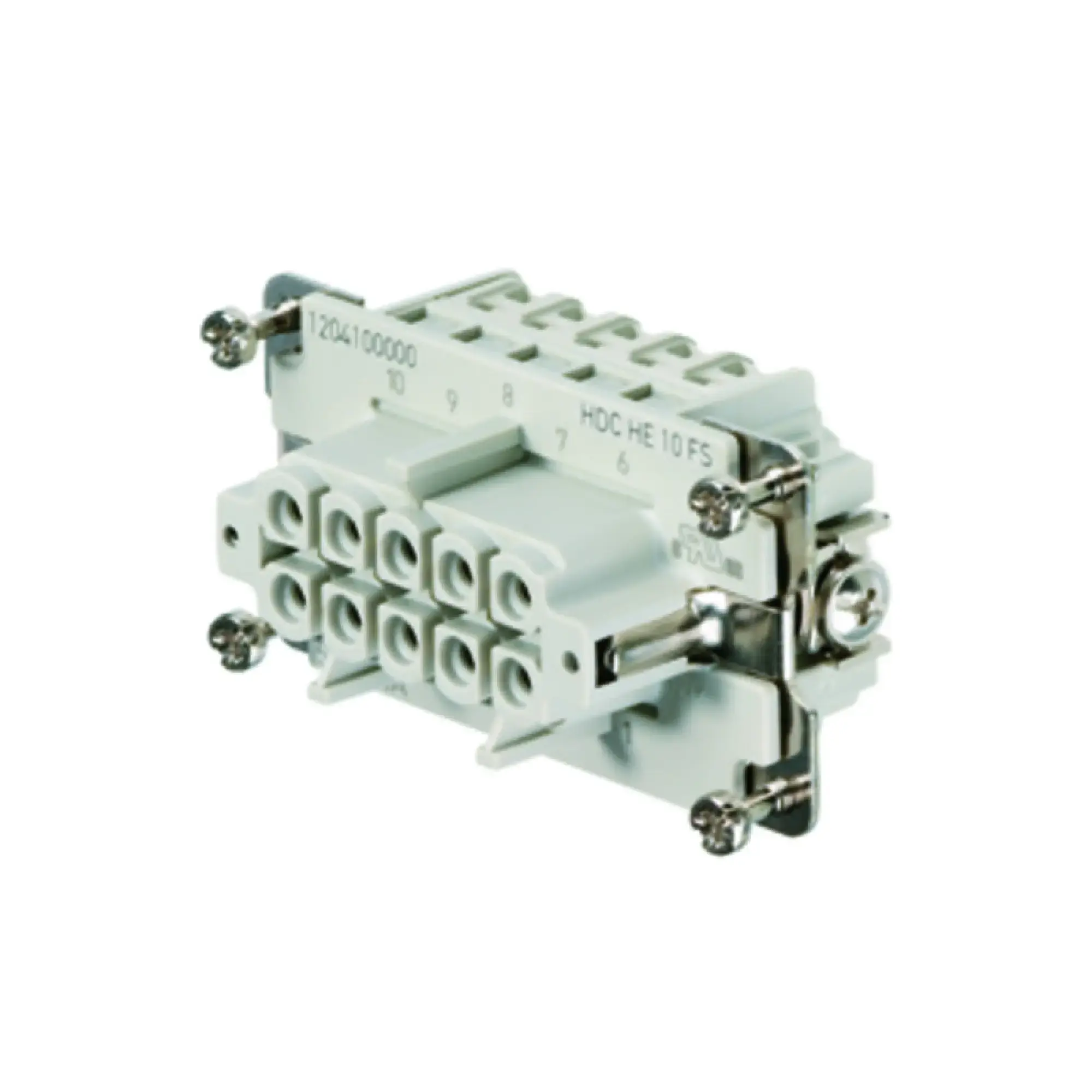 Weidmüller 1204100000 Contact insert (industry plug-in connectors), Female, 500 V, 16 A, Number of poles: 10, Screw connection, Size: 4 (img_001)