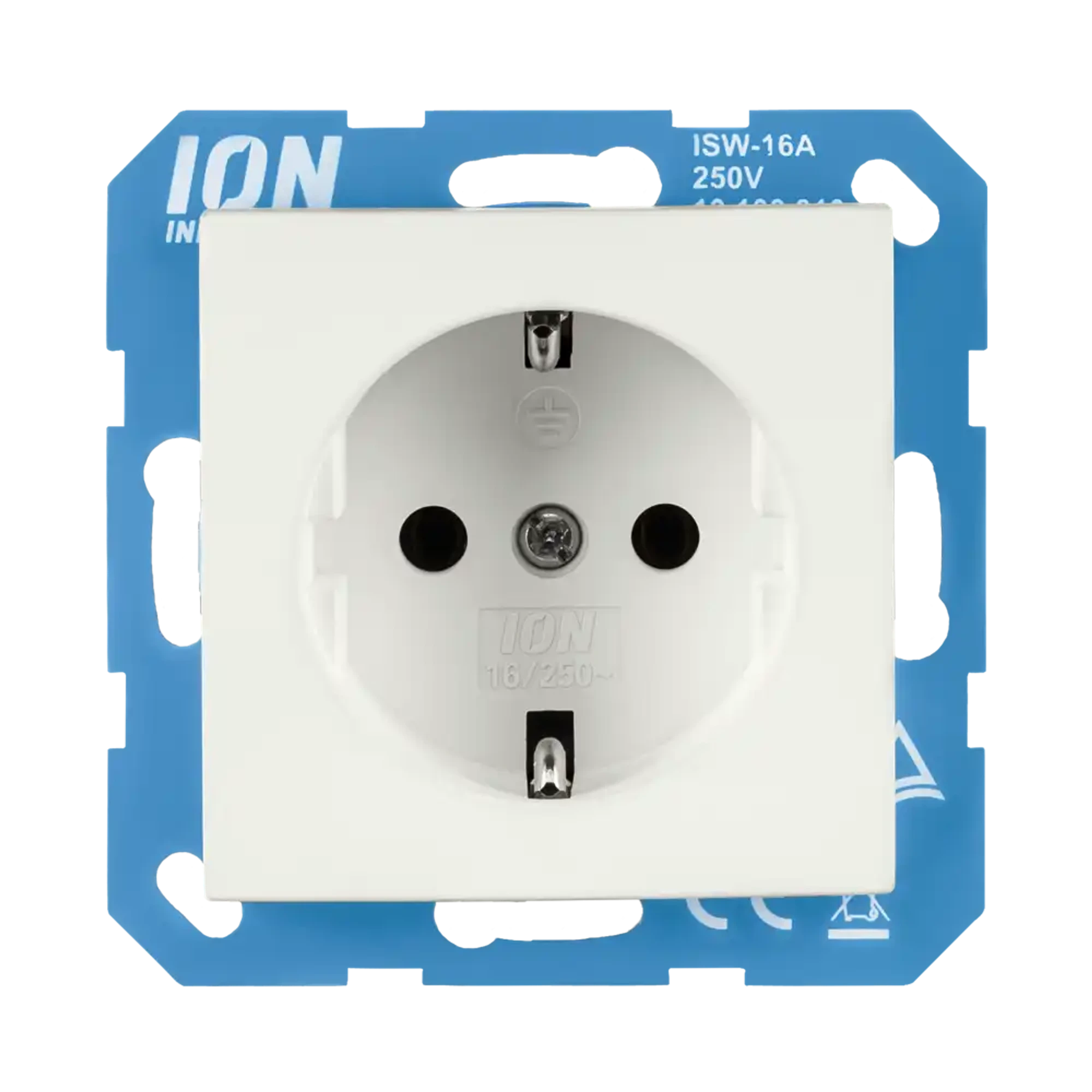 ION INDUSTRIES 10.302.215 Socket outlet with touch guard E1 Matt Alpine White (img_001)