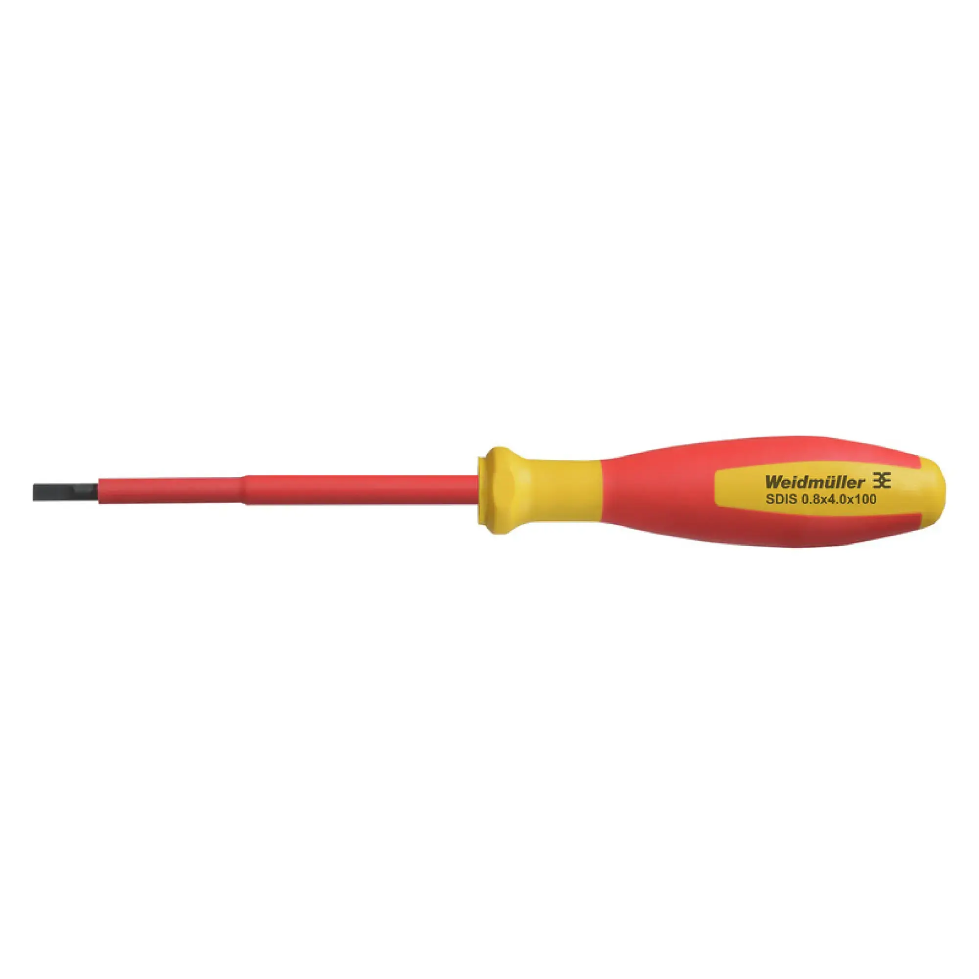 Weidmüller 2749820000 Slotted screwdriver, Blade thickness (A): 0.8 mm, Blade width (B): 4 mm, Blade length: 100 mm, Form: Slotted (img_001)