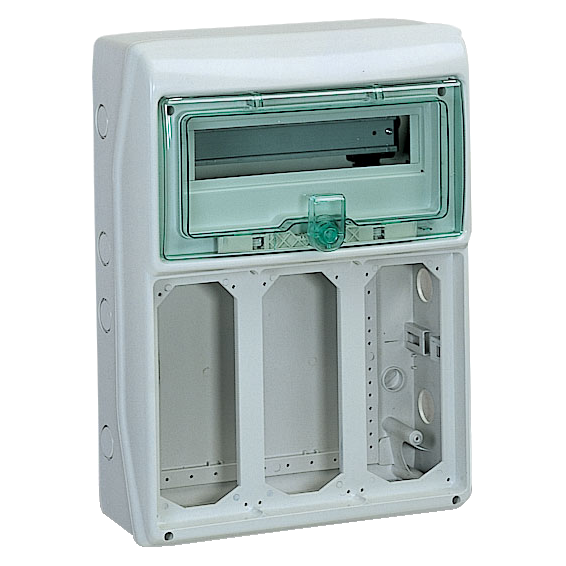 Schneider Electric Kaedra Empty Enclosure, 3 Mounting Positions for Sockets 103x225mm, 12+1 DIN modules