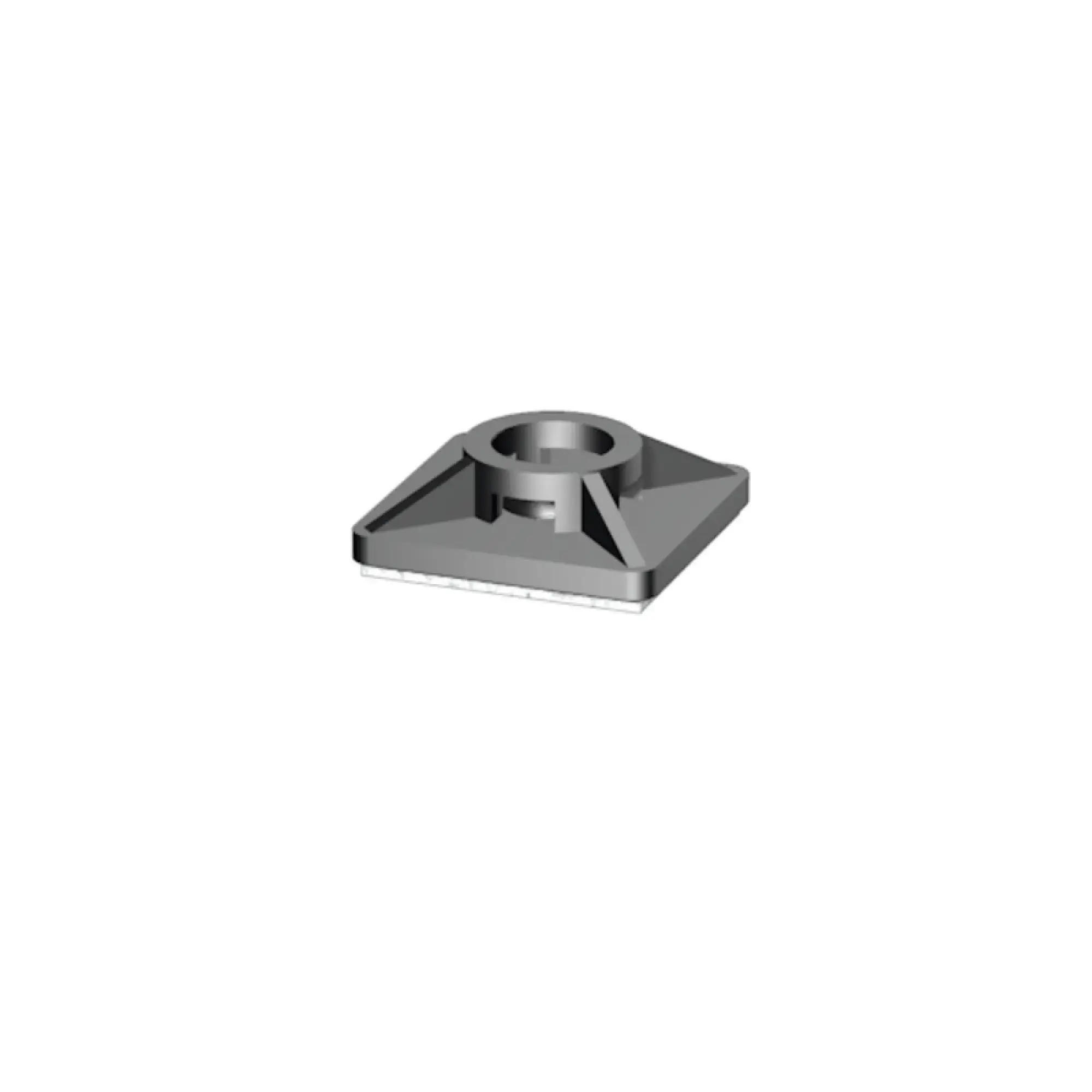 Weidmüller 1697950000 Cable tie holder, Self-adhesive, Max. cable tie width: 3.6 mm, black, 100 ST, Width: 19 mm, Height: 19 mm (img_001)