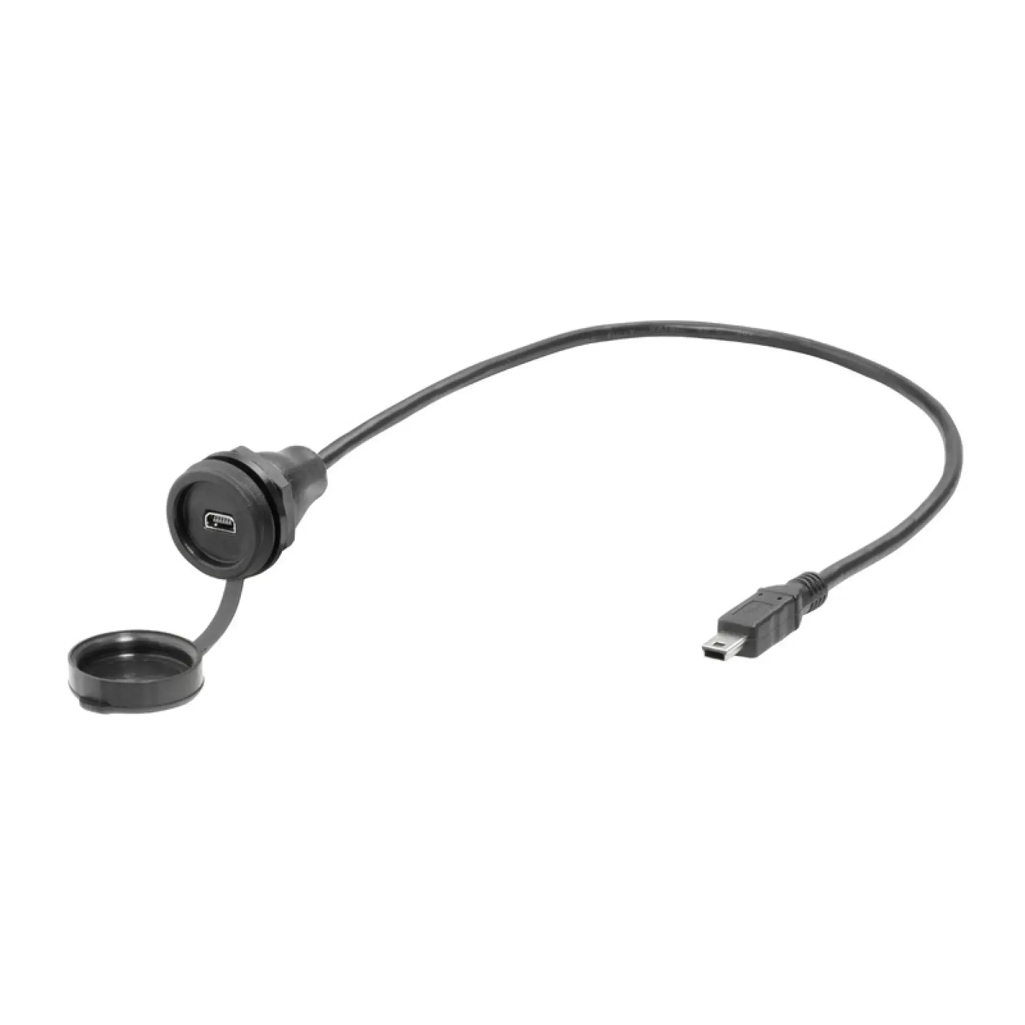 Weidmüller 2488200000 USB cable, USB A Mini, black, Length: 0.3 m (img_001)