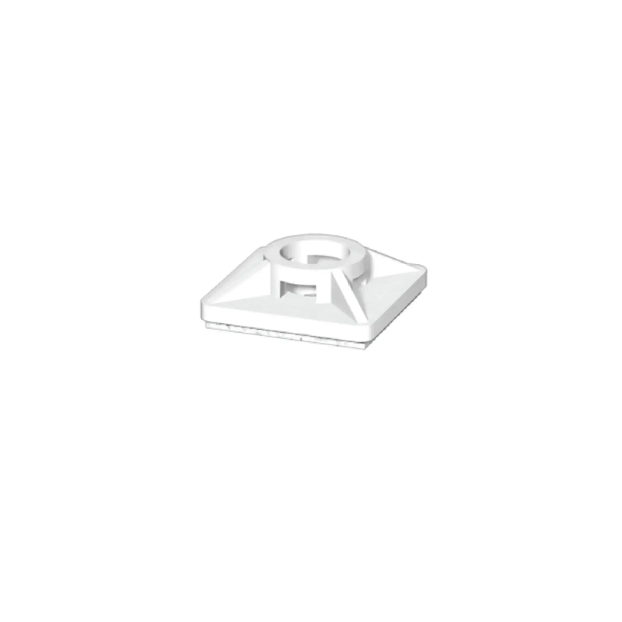 Weidmüller 1289200000 Cable tie holder, Self-adhesive, Max. cable tie width: 3.6 mm, Natural, 100 ST, Width: 19 mm, Height: 19 mm (img_001)