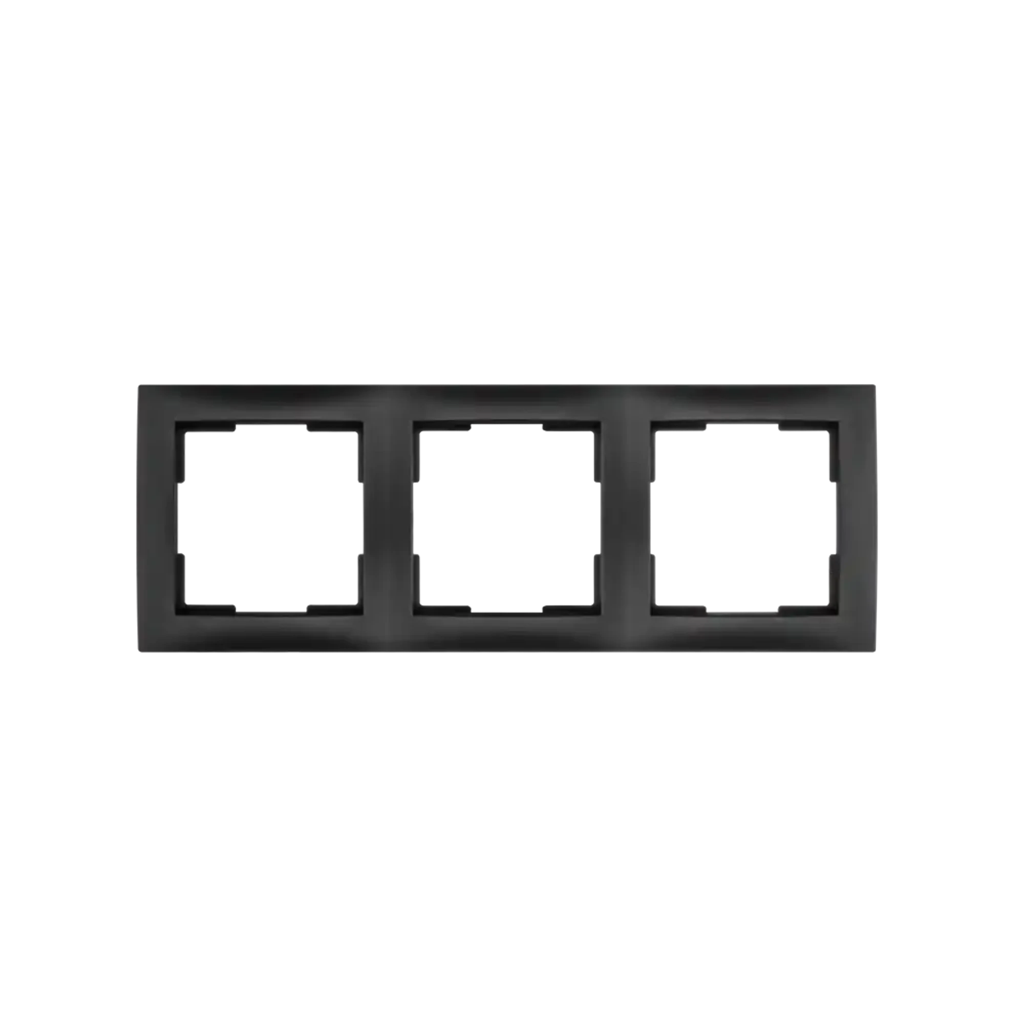 ION INDUSTRIES 80.302.316 3-gang cover frame E1 Matt Black (img_001)