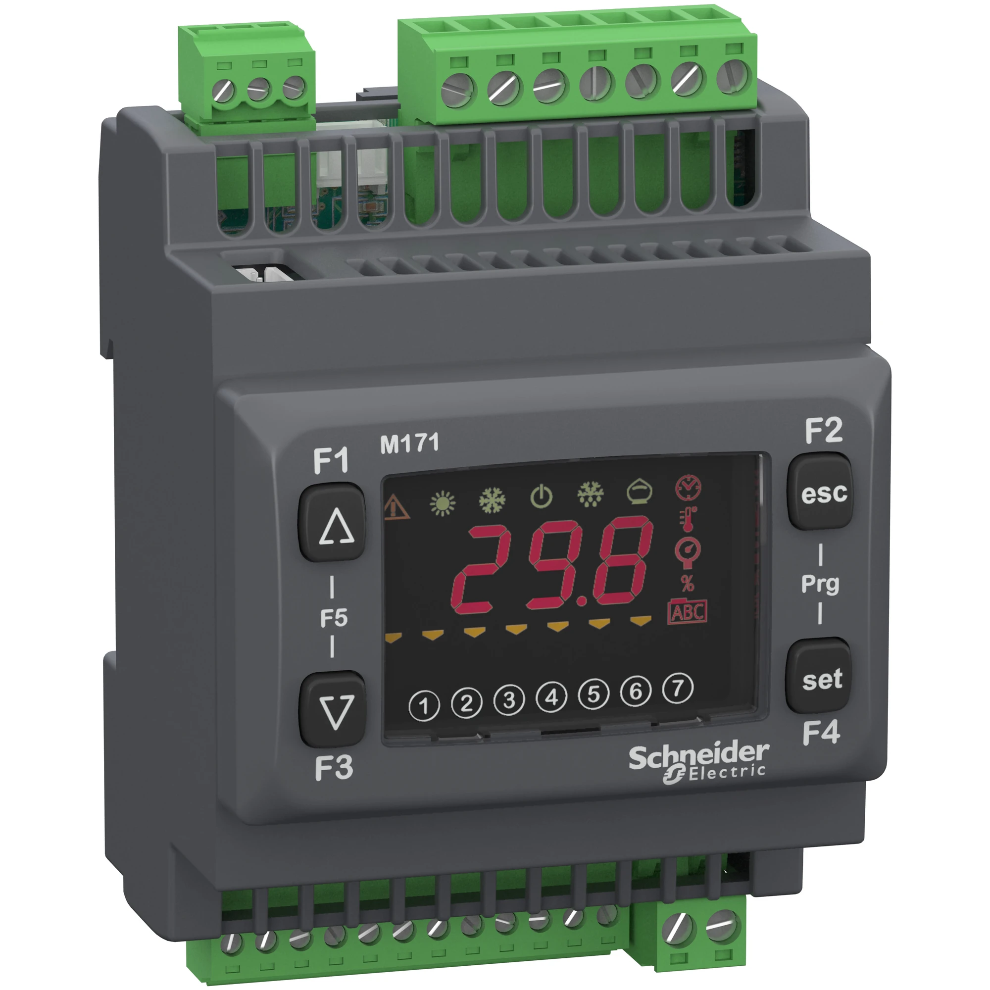 Schneider Electric TM171ODM14R PLC Control, Modicon M171 Optimized, Display, 14 I/O, Modbus, 100 to 240 VAC (img_001)