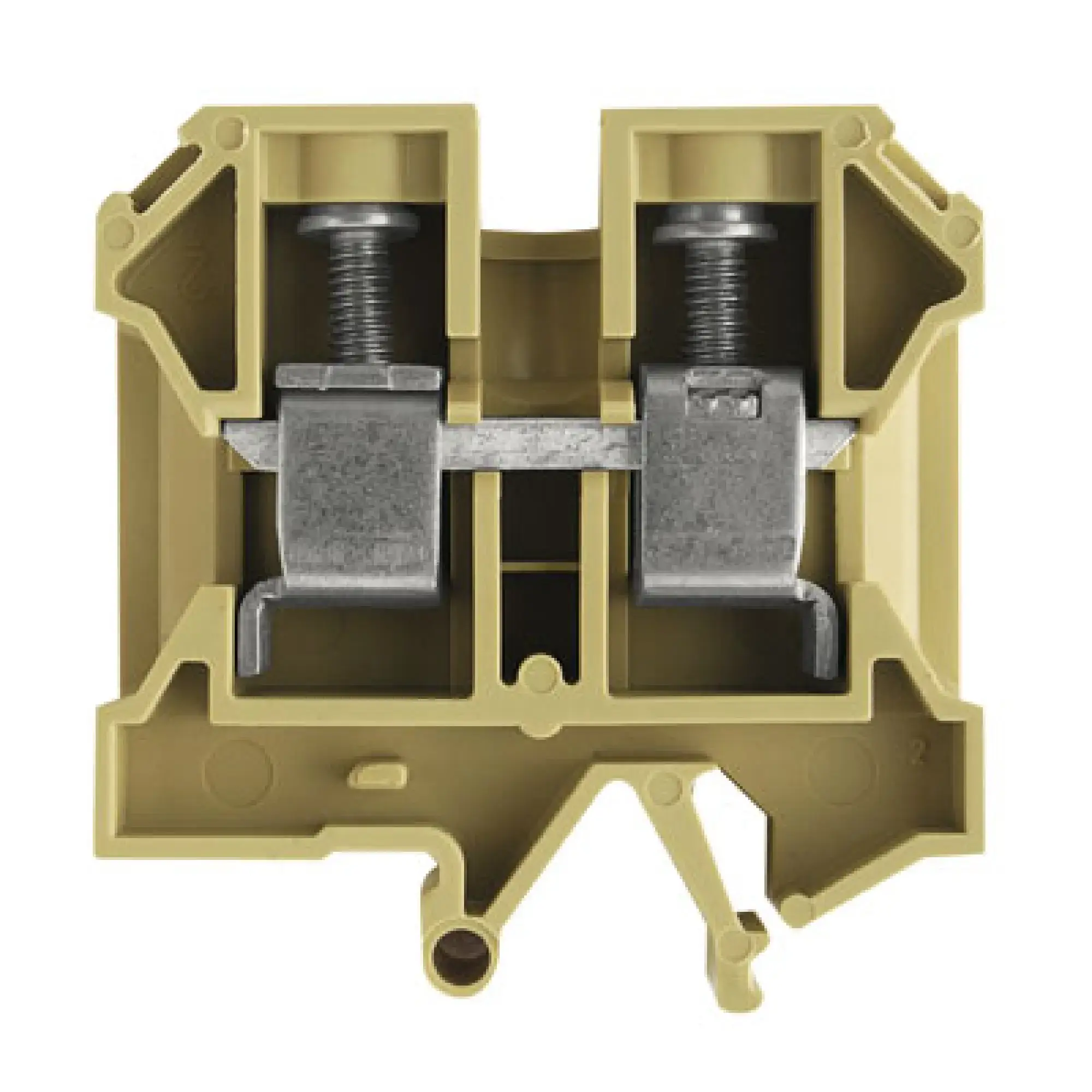 Weidmüller 0271060000 Feed-through terminal block, Screw connection, beige / yellow, 16 mm², 76 A, 1000 V, Number of connections: 2 (img_001)