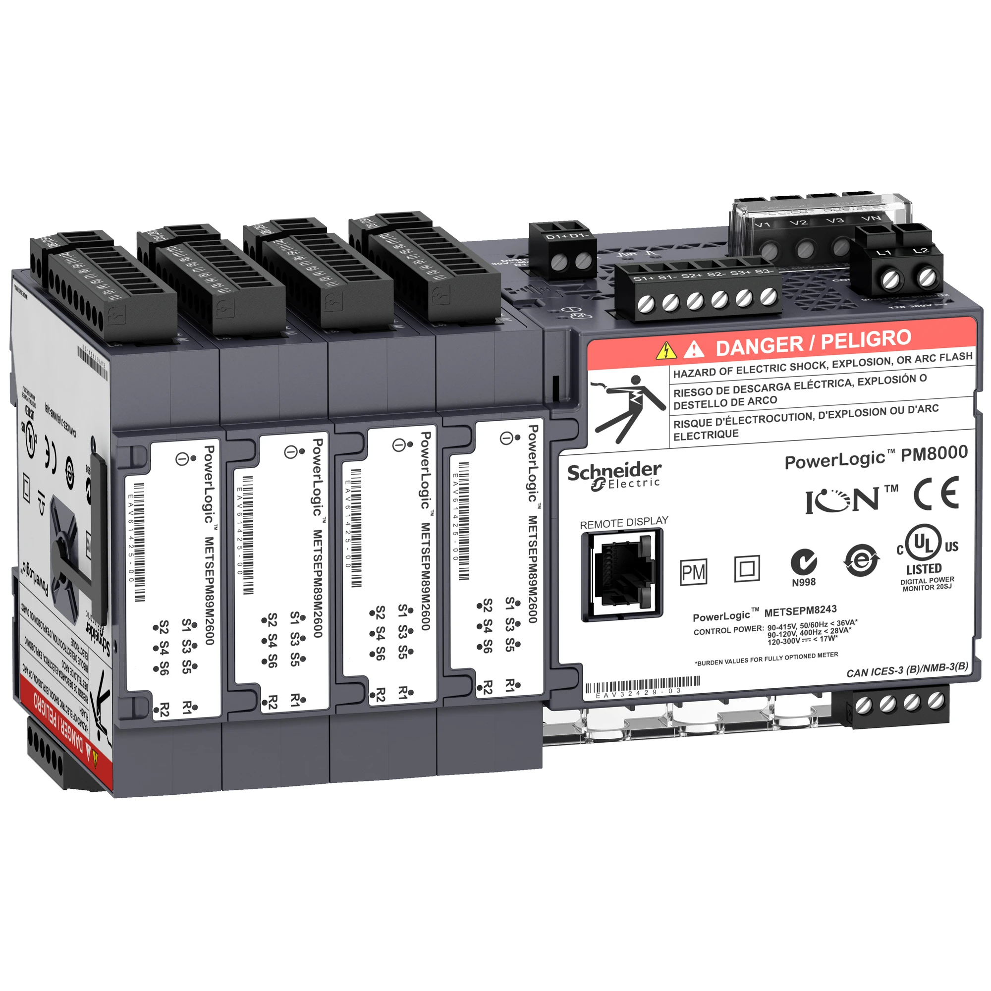 Schneider Electric METSEPM8244 Network Analyzer PM8244, DIN Rail, Remote Display (img_002)