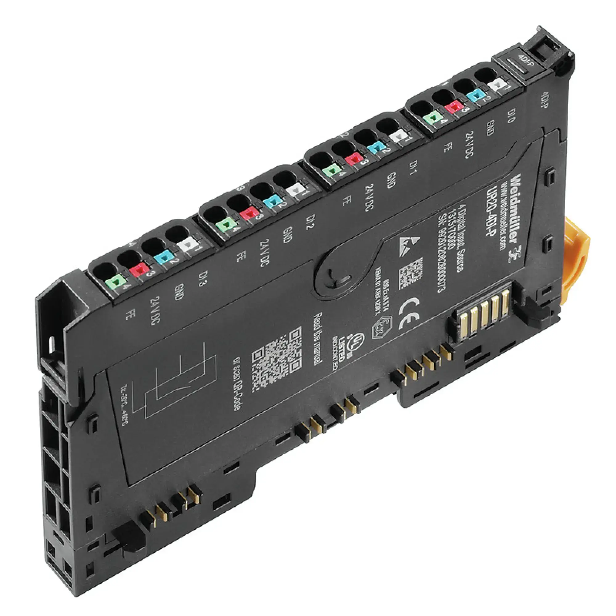 Weidmüller 1315170000 Digital input module (I/O), Digital input module, PUSH IN, 24 V DC +20 %/ -15 %, via the system bus, -20 °C ... +60 °C (img_001)
