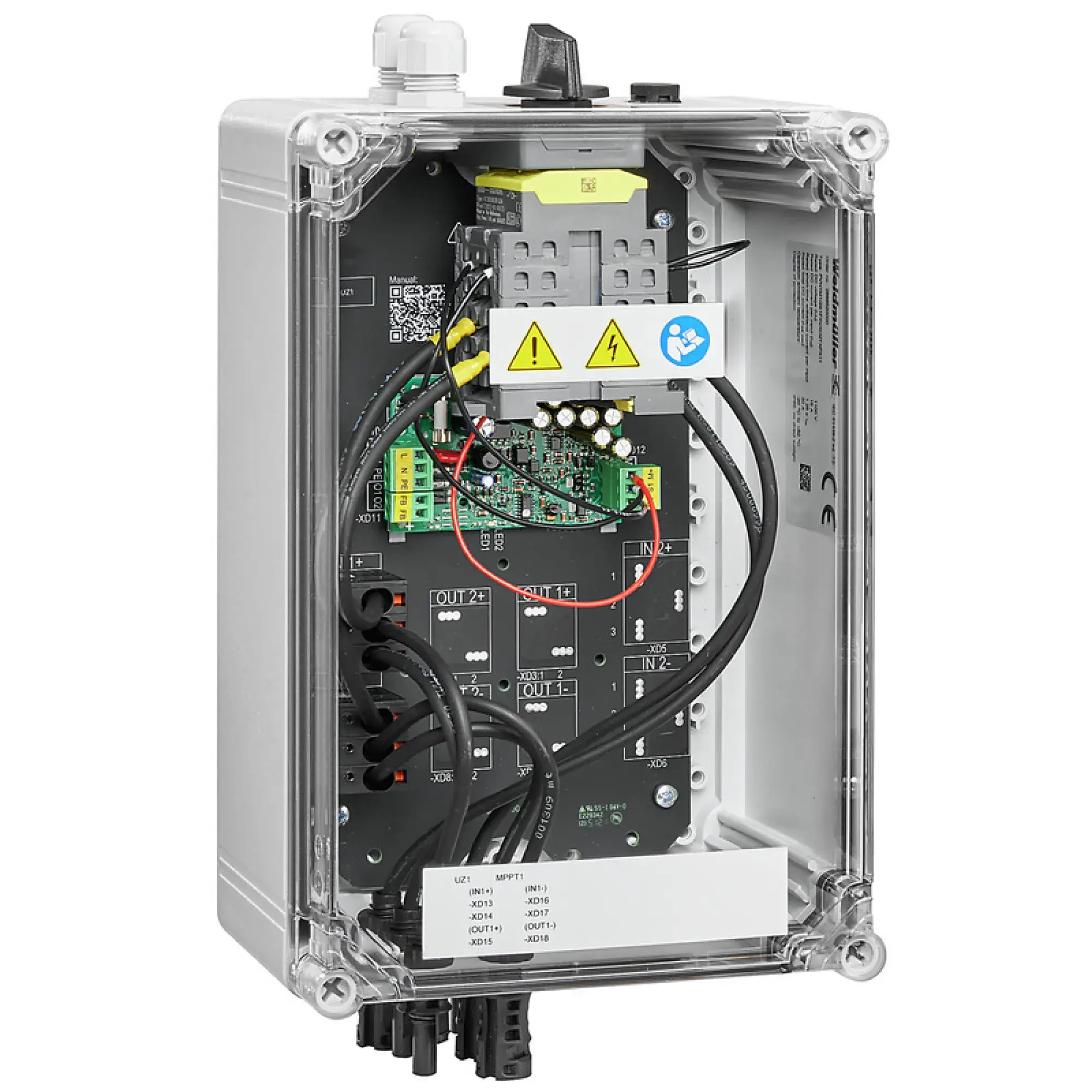 Weidmüller 2888520000 Combiner Box (Photovoltaik), 1 MPP, 2 Inputs / 1 Output per MPP, Remote disconnector, MC4-Evo 2, 1100 V (img_001)