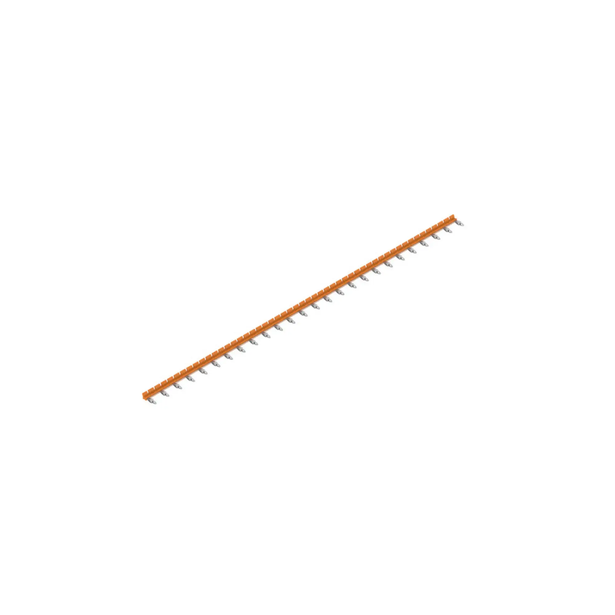 Weidmüller 2556380000 Cross-connector (relay), orange, 17.5 A, can be cut to length, Number of poles: 26, Pitch in mm: 12.80 (img_001)
