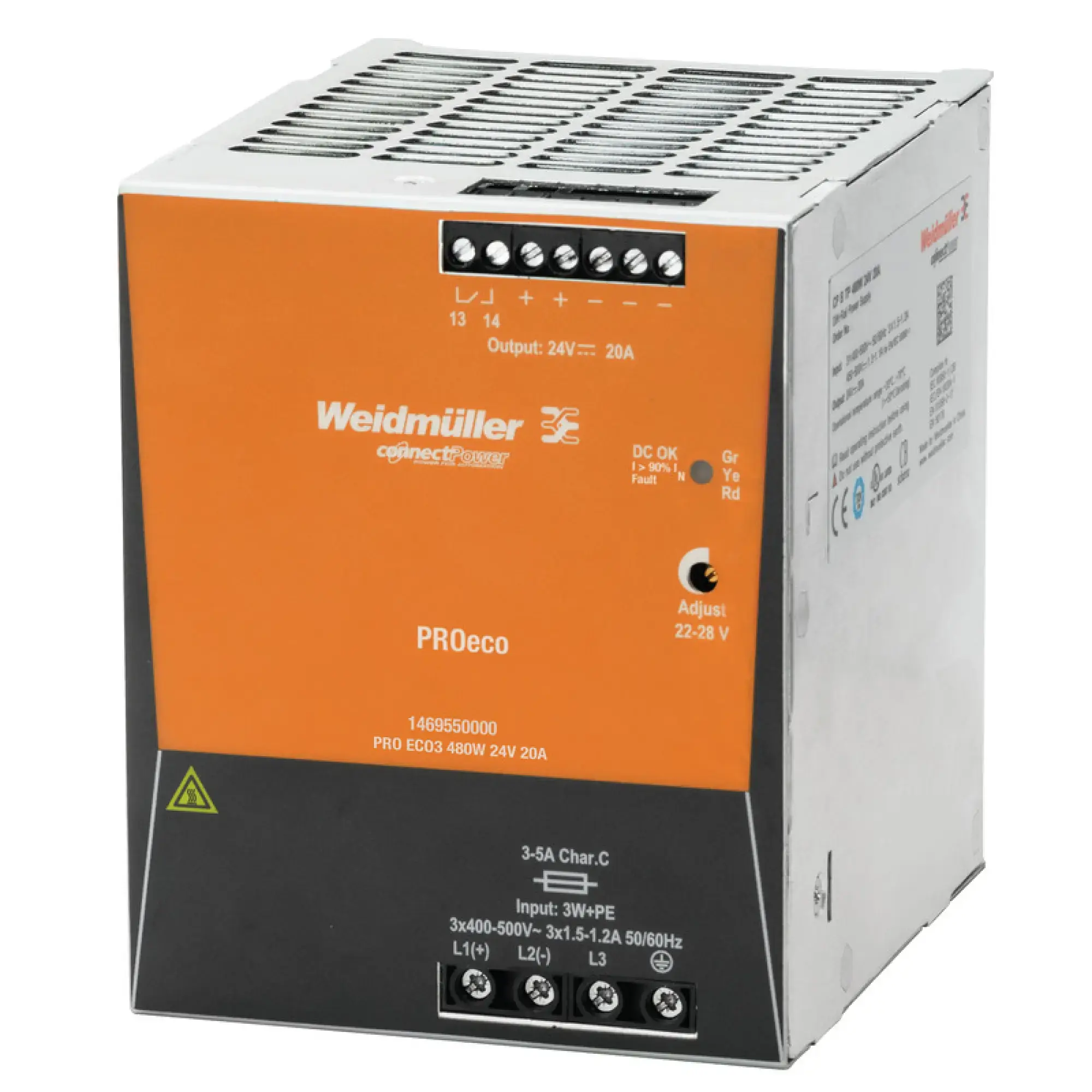 Weidmüller 1469550000 Power supply, 480 W, 20 A @ 55 °C (img_001)