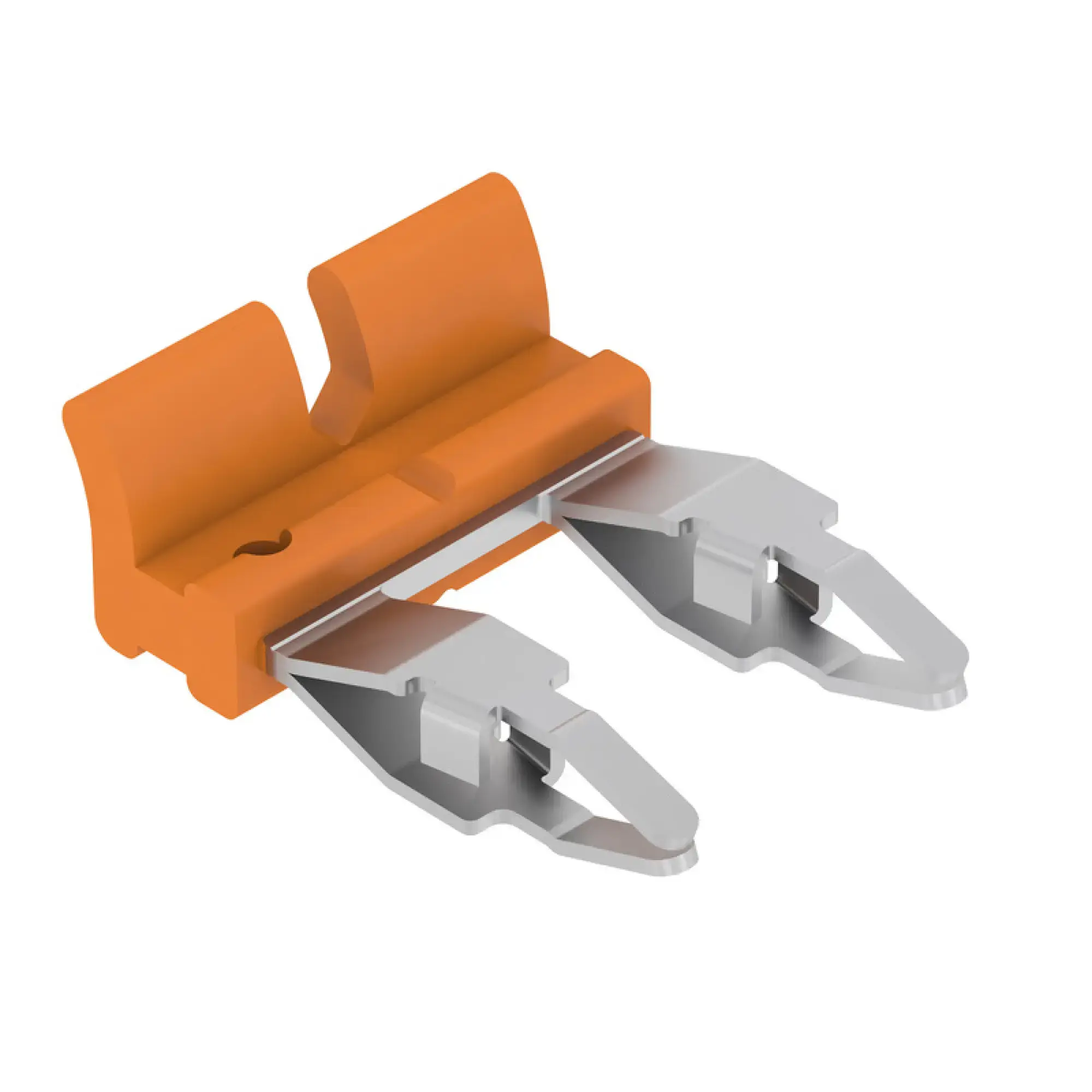 Weidmüller 2556350000 Cross-connector (relay), orange, 17.5 A, cannot be cut to length, Number of poles: 2, Pitch in mm: 6.40 (img_001)