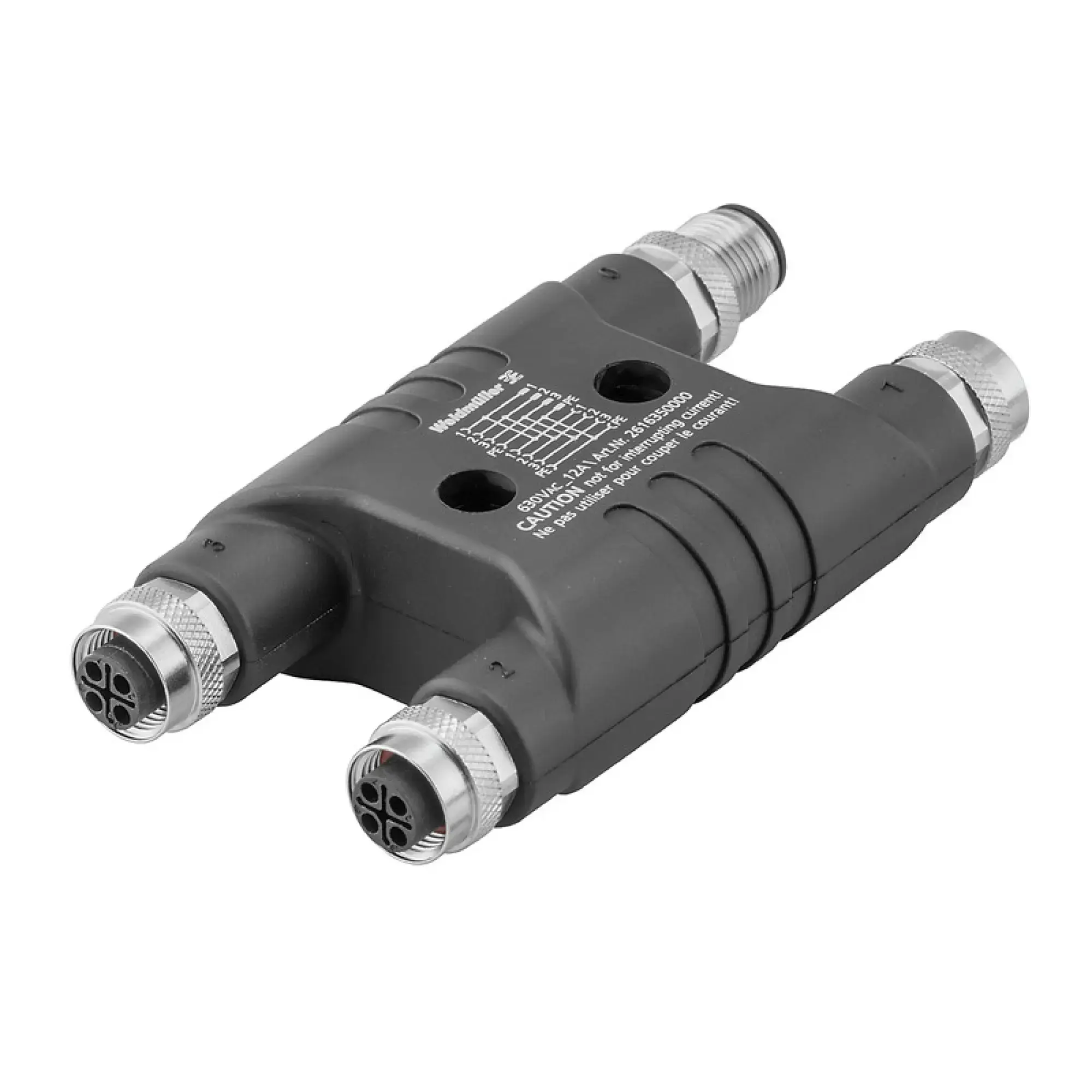 Weidmüller 2439350000 Sensor-actuator adaptor, Number of poles: 4, Coding: T-coded (img_001)