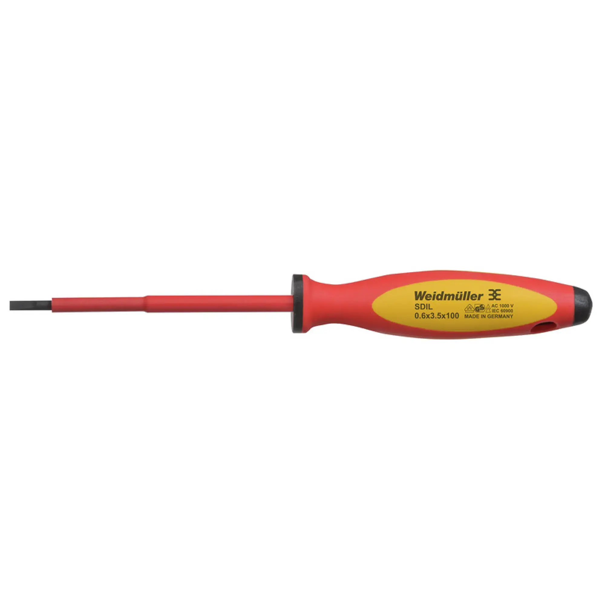 Weidmüller 2749140000 Slotted screwdriver, Blade thickness (A): 0.6 mm, Blade width (B): 3.5 mm, Blade length: 100 mm, Form: Slotted (img_001)