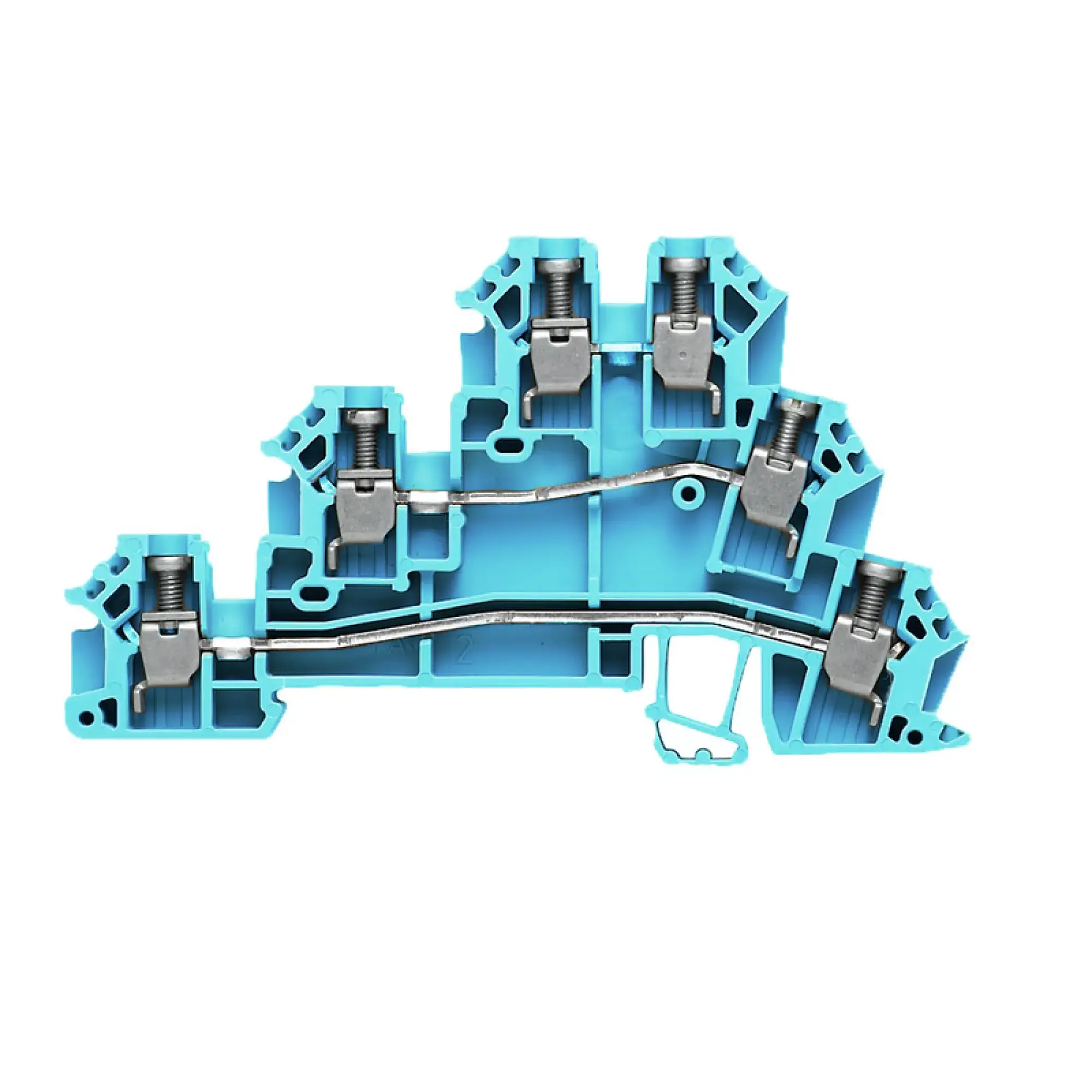 Weidmüller 6269250000 Initiator/actuator terminal, Screw connection, blue, 2.5 mm², 24 A, 250 V, Number of connections: 6, Number of levels: 3, TS 35, V-0, Wemid (img_001)