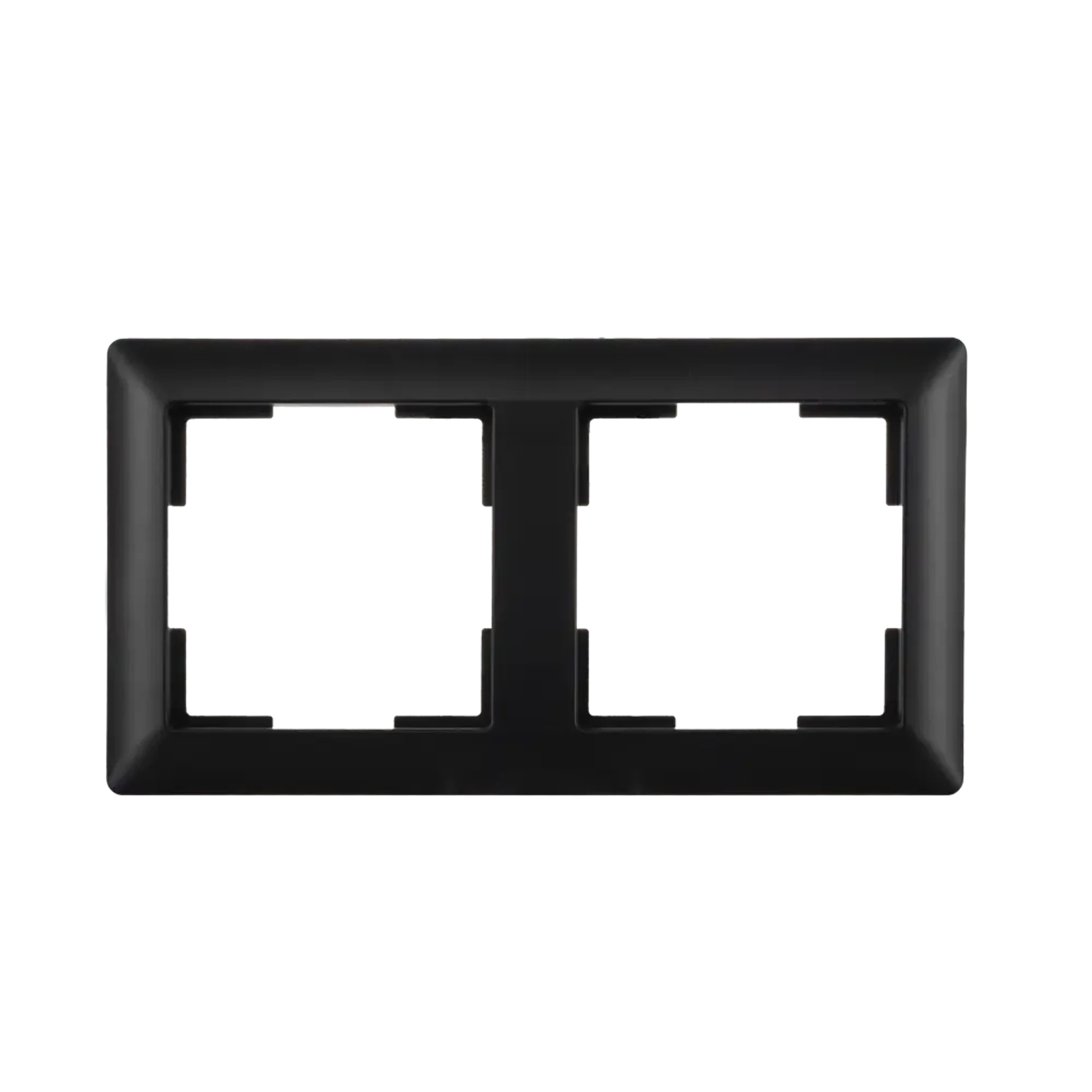 ION INDUSTRIES 80.301.216 2-gang cover frame J1 Matt Black (img_001)