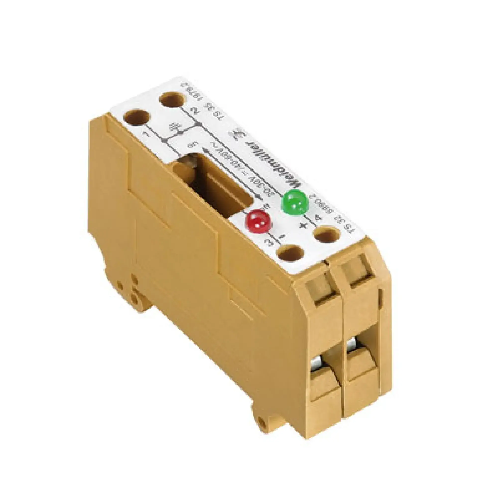 Weidmüller 0197920000 Test-disconnect terminal, Screw connection, medium yellow, 6 mm², 27 A, 60 V, Number of connections: 2, Number of levels: 1 (img_001)