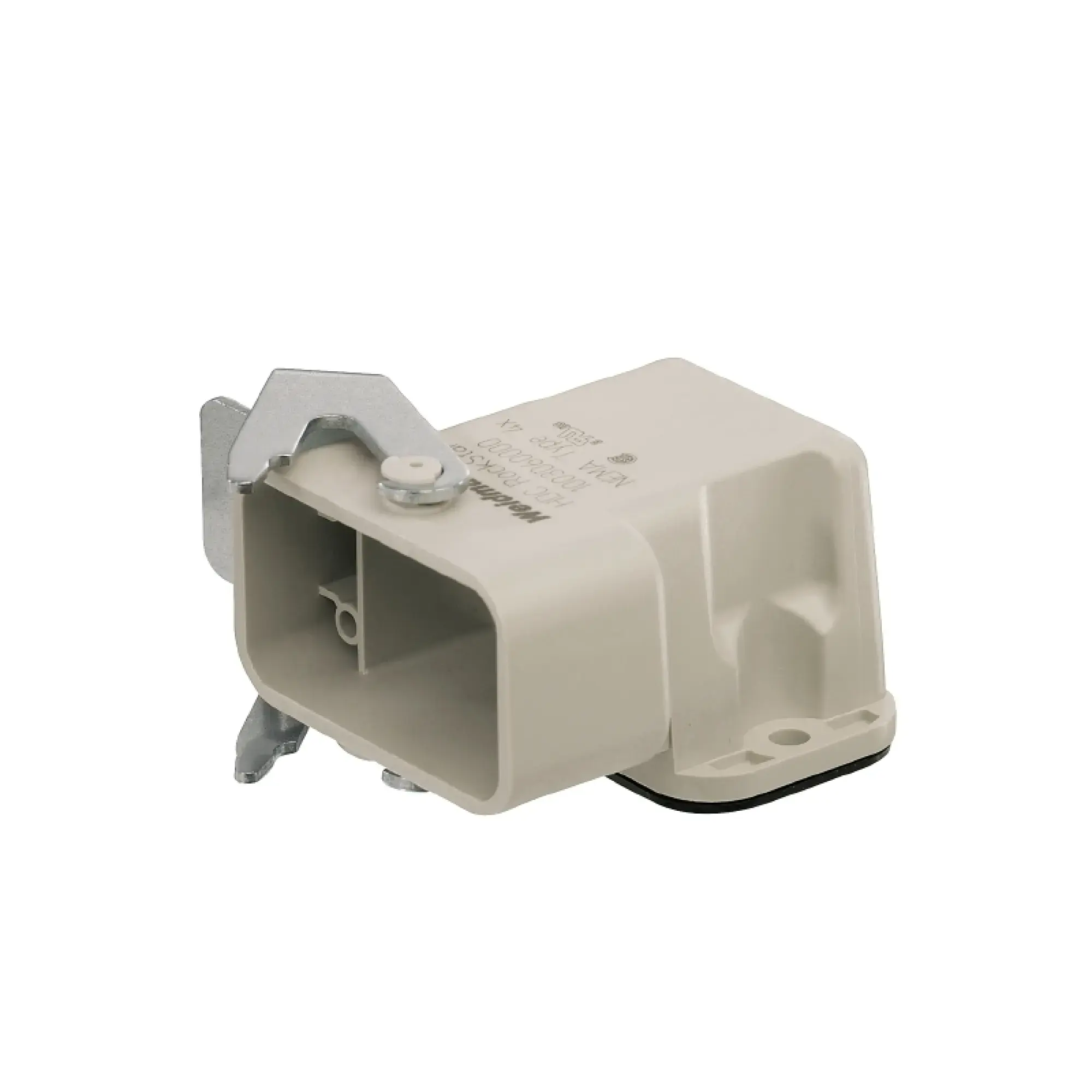 Weidmüller 1003060000 Housing (industry plug-in connectors), Bulkhead housing, Side-locking clamp on lower side, Size: HQ, IP65 (in plugged condition) (img_001)