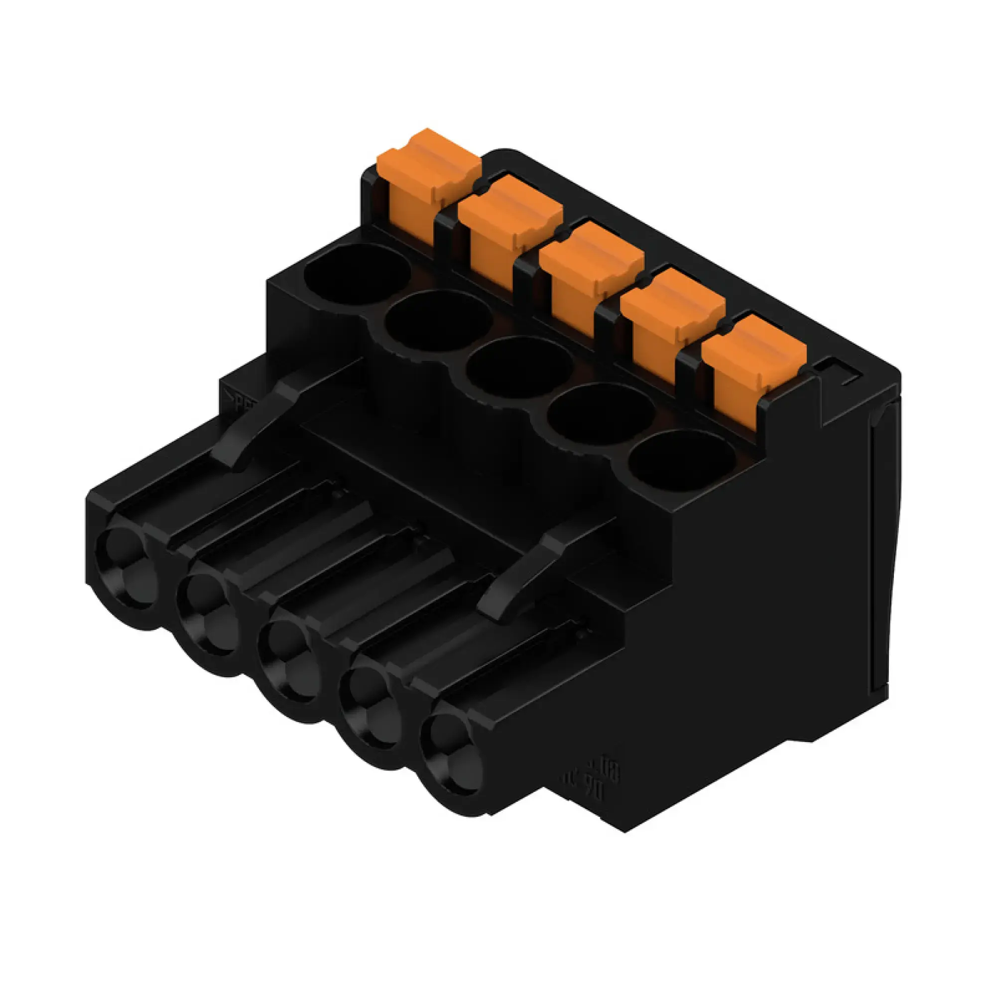 Weidmüller 1000060001 PCB connector (wire connection), 320 V, 24 A, Pitch in mm: 5.08, 3.31 mm², Number of poles: 5, PUSH IN with actuator, Box (img_001)