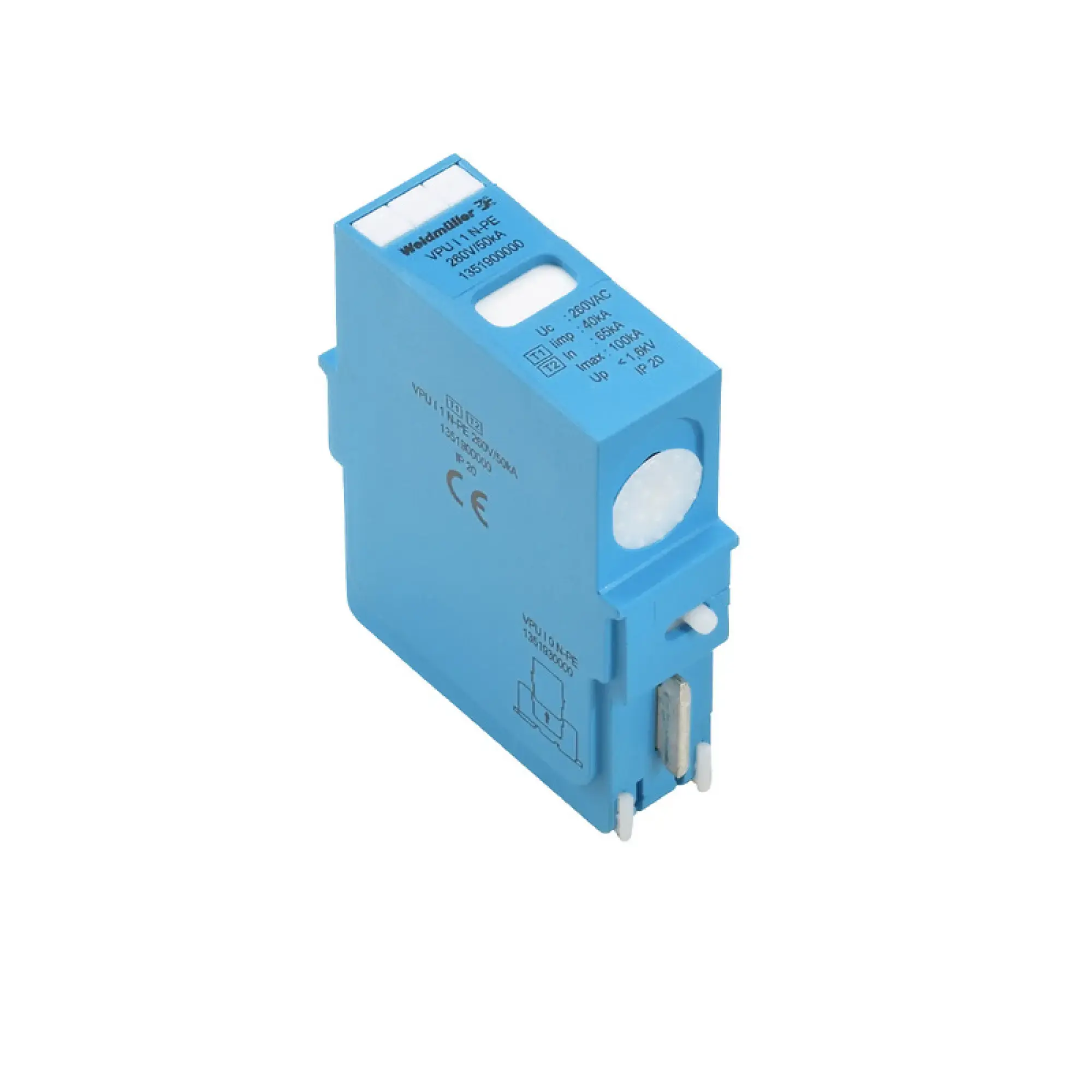 Weidmüller 1351180000 Surge voltage arrester  (power supply systems), Spare arrester, Type II, Type III, AC, 230 V (img_001)