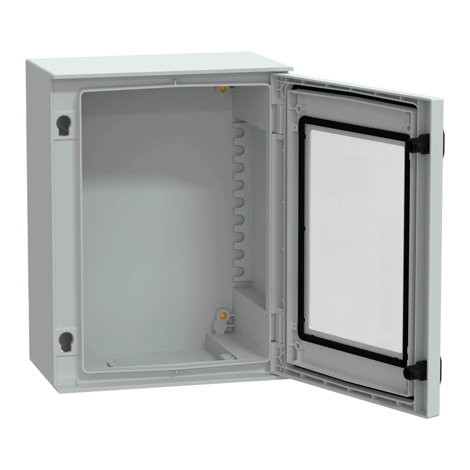 Schneider Electric NSYPLM43TG Polyester Enclosure PLM Wall Mounting, without MP H430xB330xT200mm IP66, Transparent Door (img_002)