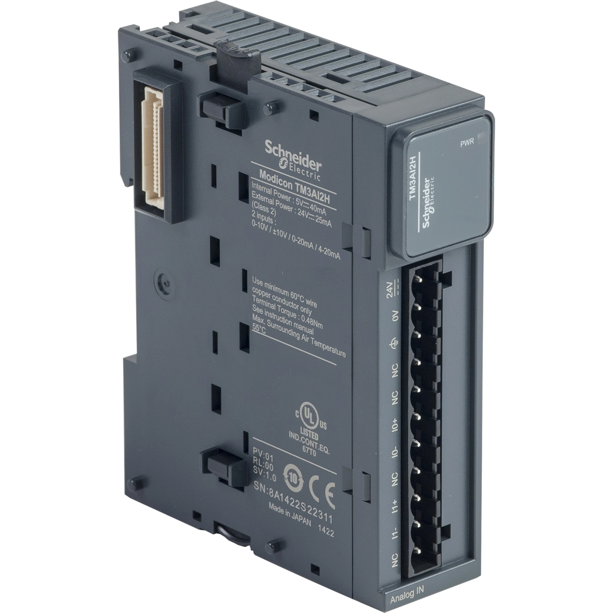Schneider Electric TM3AI2H Analog Input Module, Modicon TM3, 2 Inputs, Voltage/Current, 16 Bit Resolution, Screw Terminals (img_001)