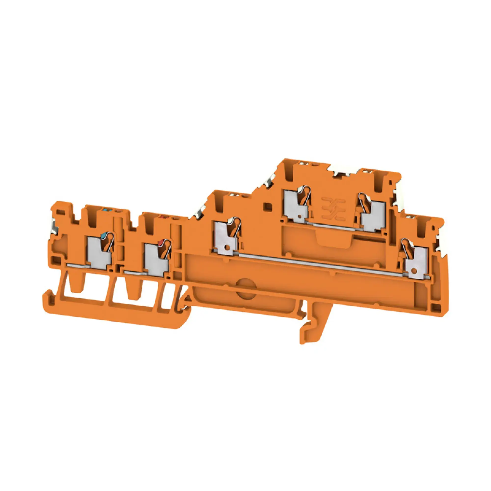 Weidmüller 2675670000 Initiator/actuator terminal, PUSH IN, orange, 1.5 mm², 13.5 A, 250 V, Number of connections: 6, Number of levels: 3, TS 35, V-0, Wemid (img_001)