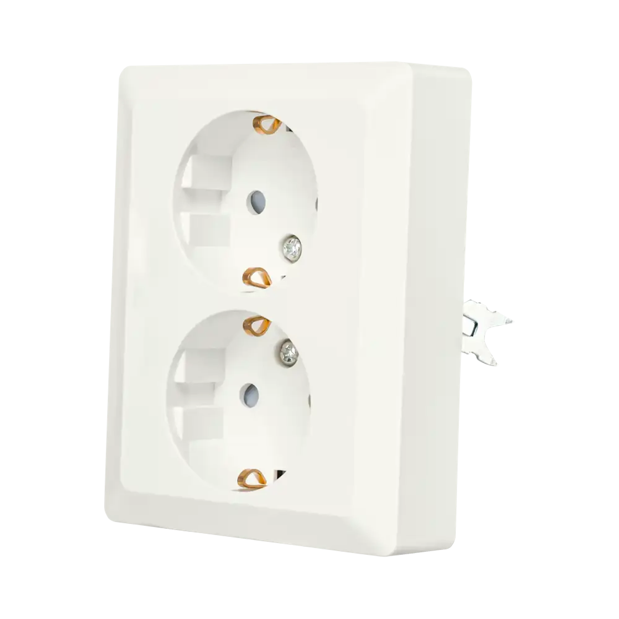 ION INDUSTRIES 10.300.714 Wall socket Half-Mounted 2-gang  Alpin White (img_005)