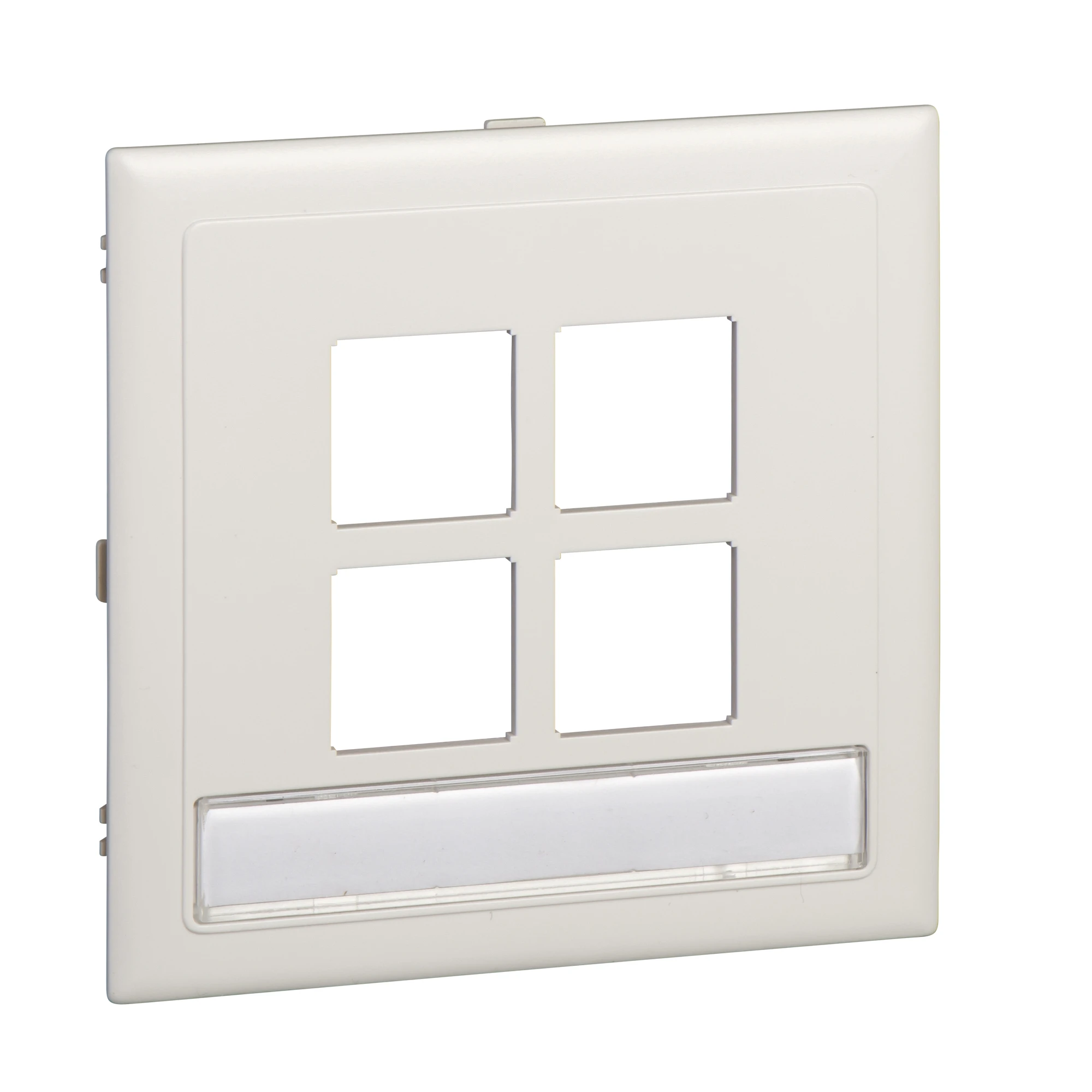 Schneider Electric 5970130 Central Plate for Data Outlet Actassi Quad, Color: White 9016 Type: CYB-BK12 AL (img_001)