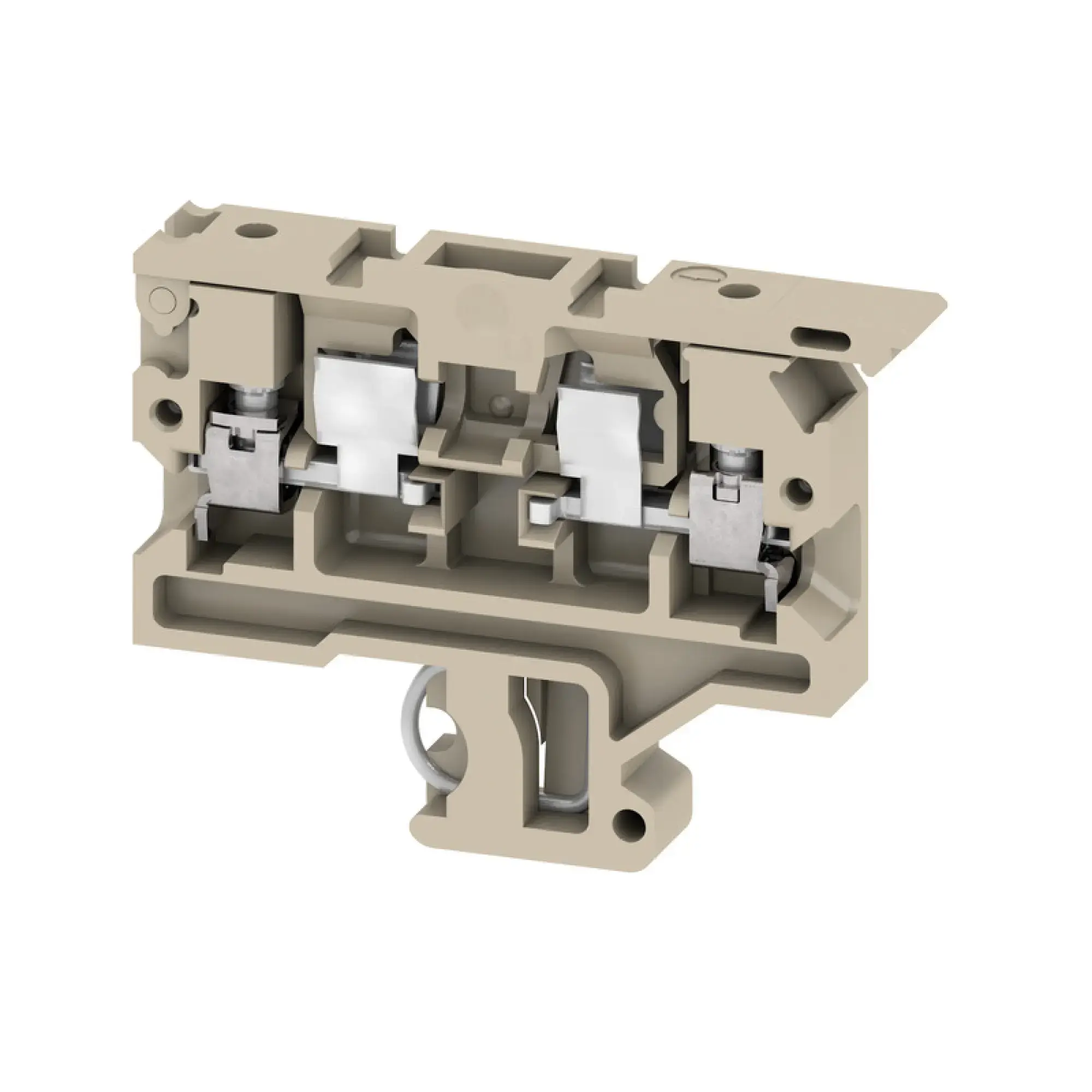 Weidmüller 0376760000 Fuse terminal, Screw connection, beige / yellow, 4 mm², 6.3 A, 500 V, Number of connections: 2, Number of levels: 1, TS 32 (img_001)