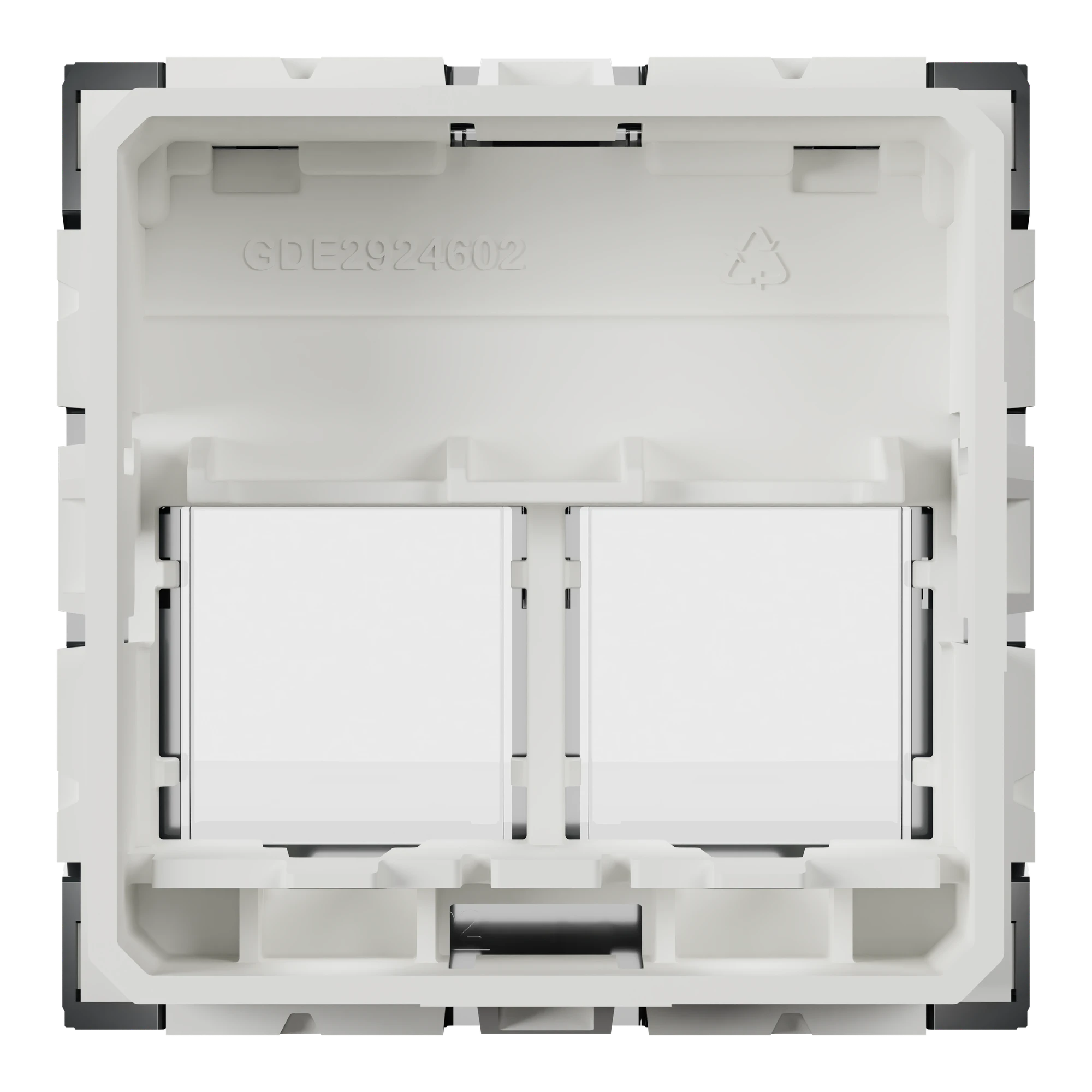 Schneider Electric NU942254 Optiline 45/Unica Central Plate Data Socket 2xRJ45 Straight Lettering Anthracite (img_002)