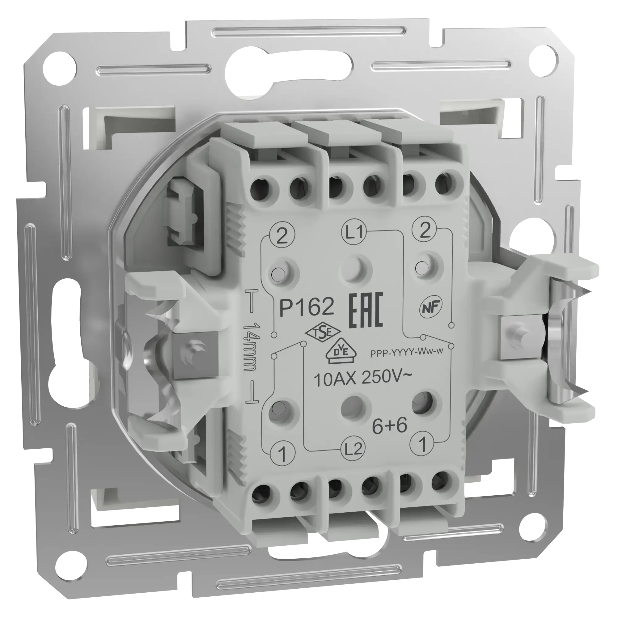 Schneider Electric EPH0670121D Double Two-Way Switch flush-mounted, white, Asfora (img_005)