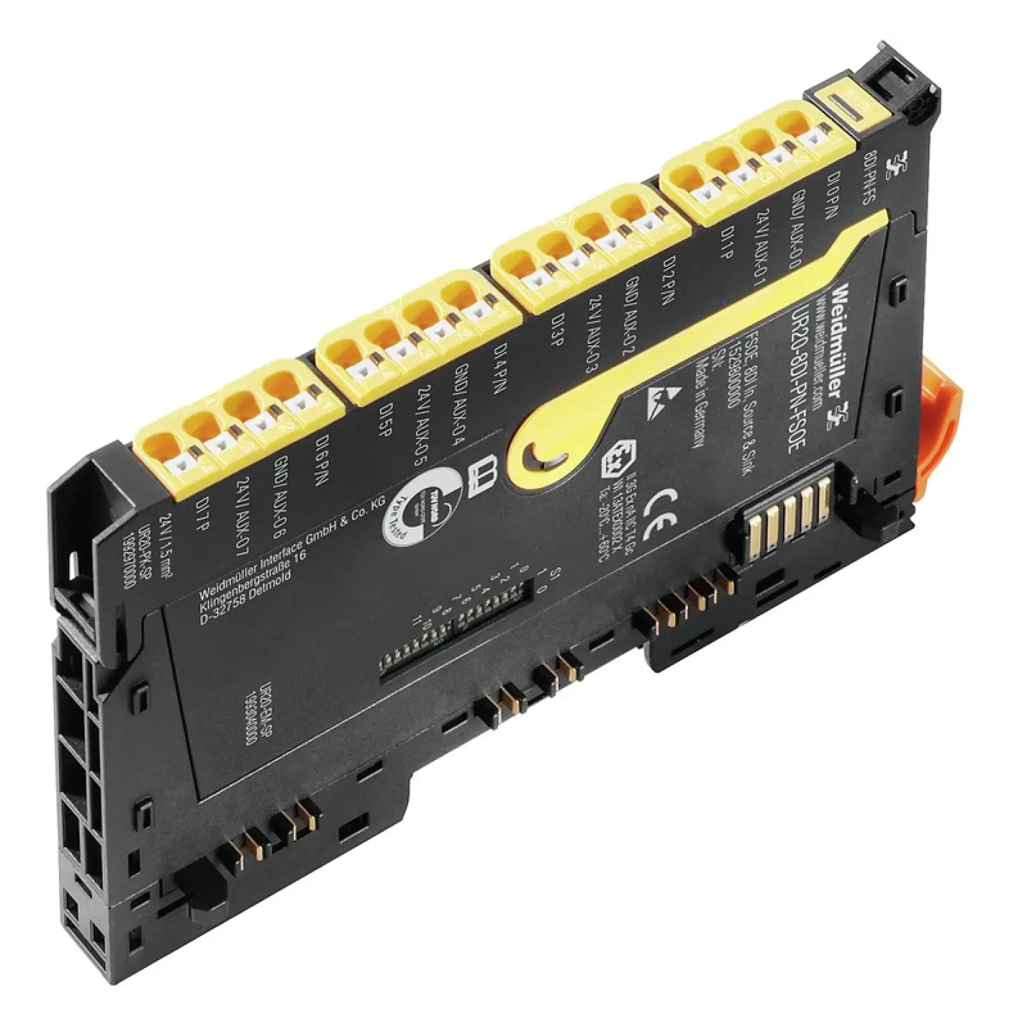 Weidmüller 2464600000 Safety input module (I/O), Safe input module, PUSH IN, 24 V DC +20 %/ -15 %, via the system bus, -20 °C ... +60 °C (img_001)