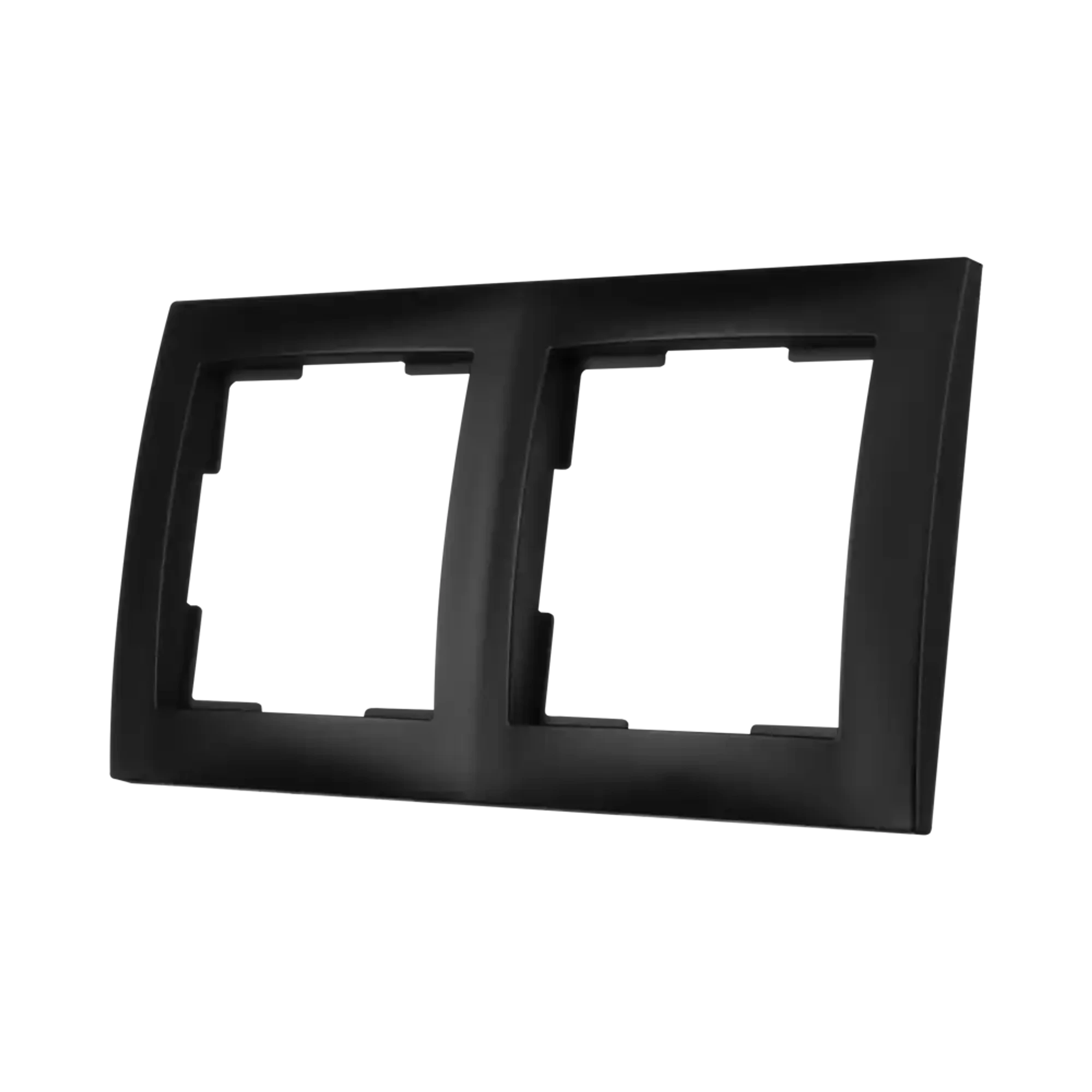 ION INDUSTRIES 80.302.216 2-gang cover frame E1 Matt Black (img_002)