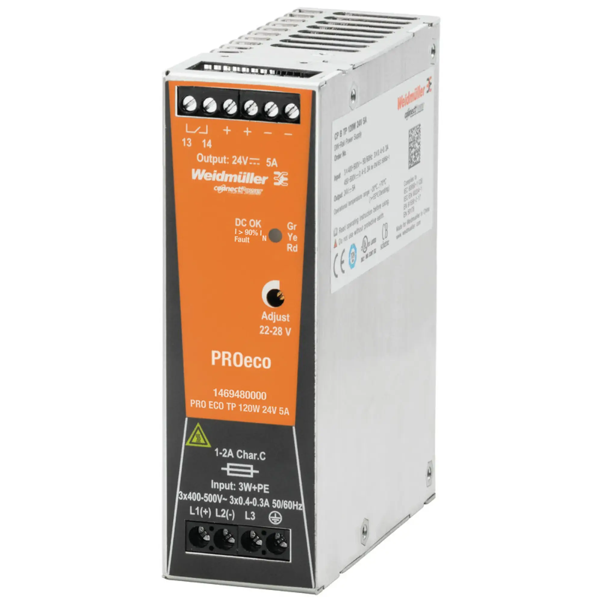Weidmüller 1469480000 Power supply, 120 W, 5 A at 55 °C (img_001)