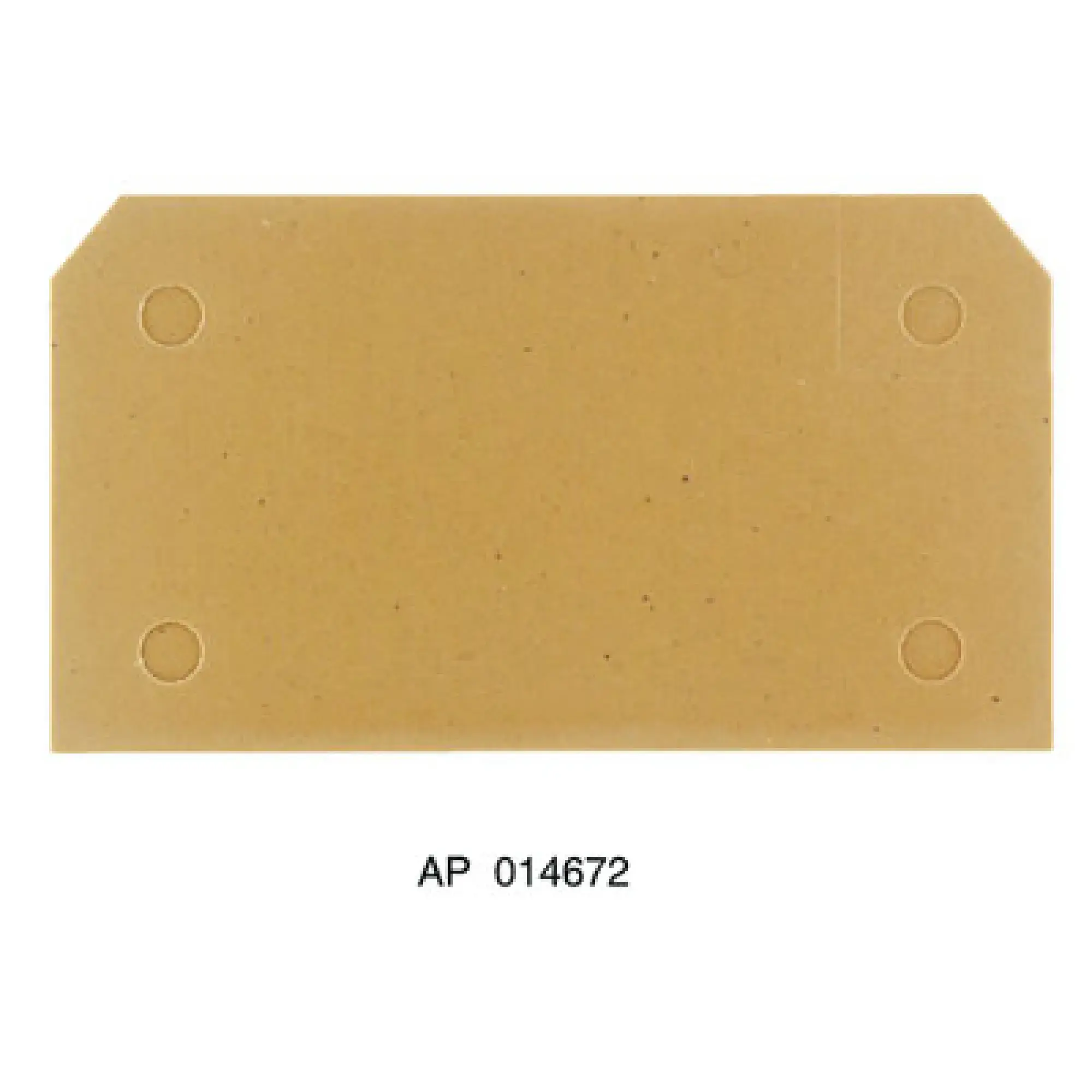 Weidmüller 0146720000 End plate (terminals), dark beige, yellow, Height: 65 mm, Width: 3 mm, V-0, KrG (img_001)