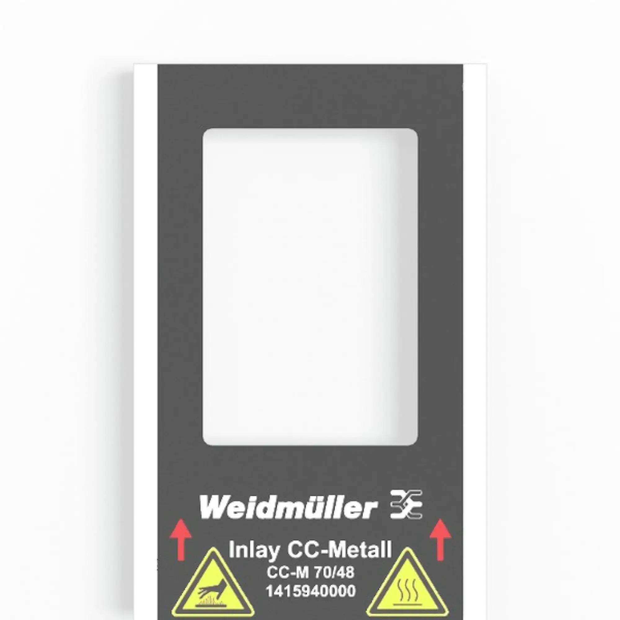 Weidmüller 1415940000 Inlay (device marking), Marker type: CC-M 70/48, Version: Holder for 3 signs (img_001)