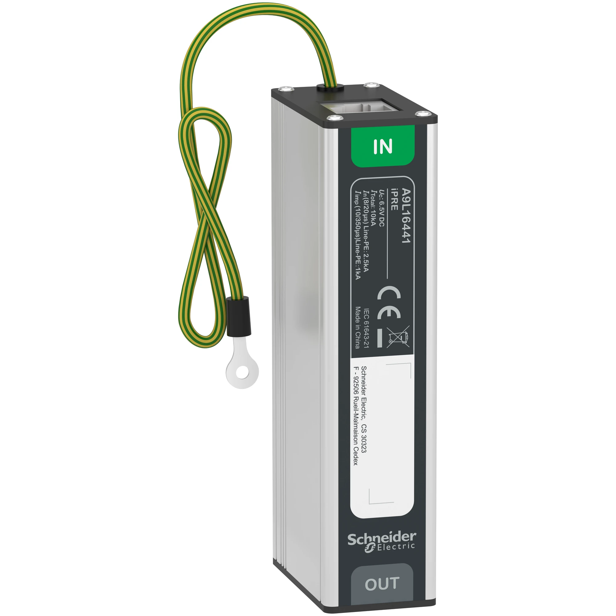Schneider Electric A9L16441 Surge Protector Type 3, iPRE, Ethernet Cabling System RJ45, Cat. 5 / 6 (img_001)
