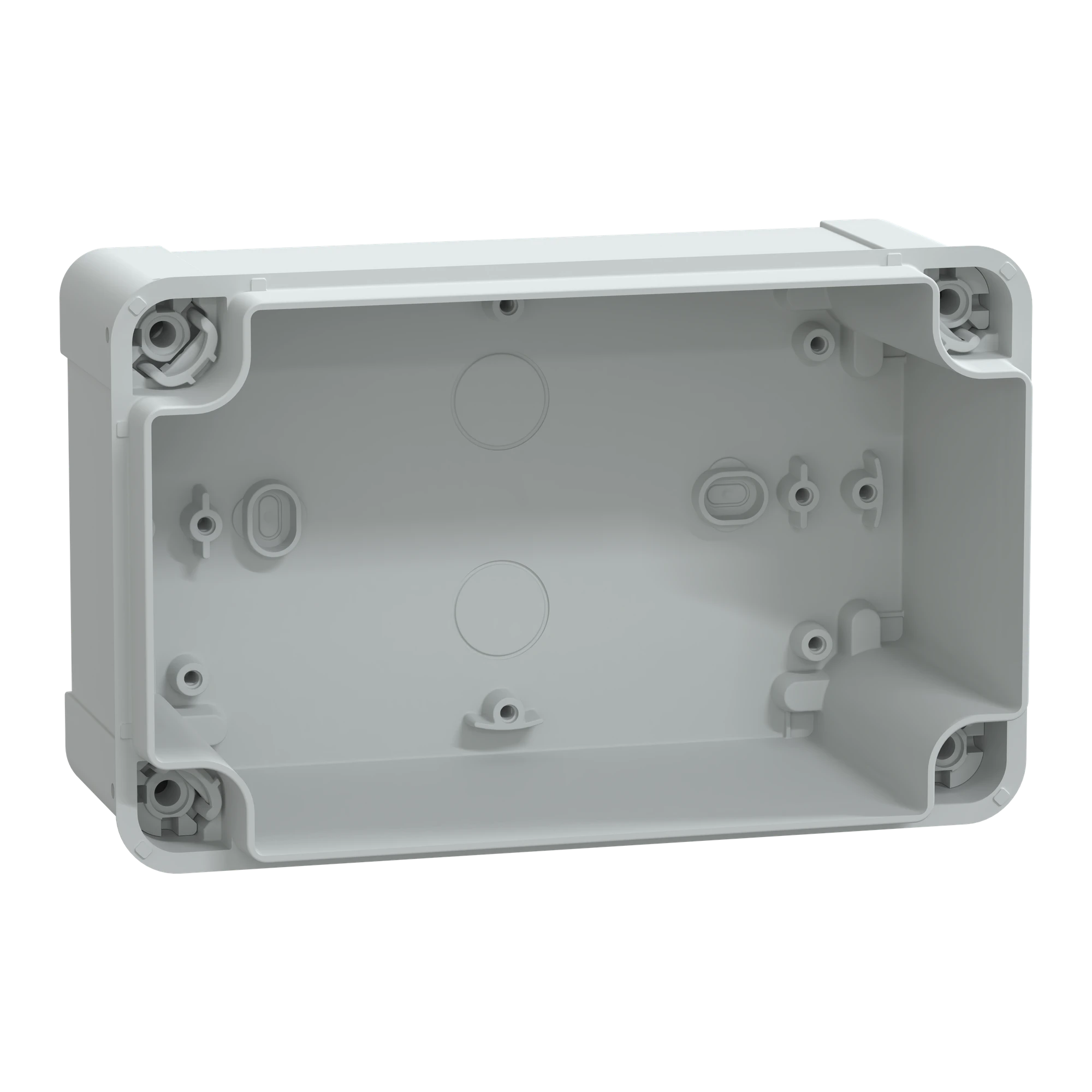 Schneider Electric NSYTBS191210H Enclosure ABS IP66 IK07 RAL7035 Inner H175W105D100 Outer H192W121D105 translucent. Bottom cover H40 (img_002)