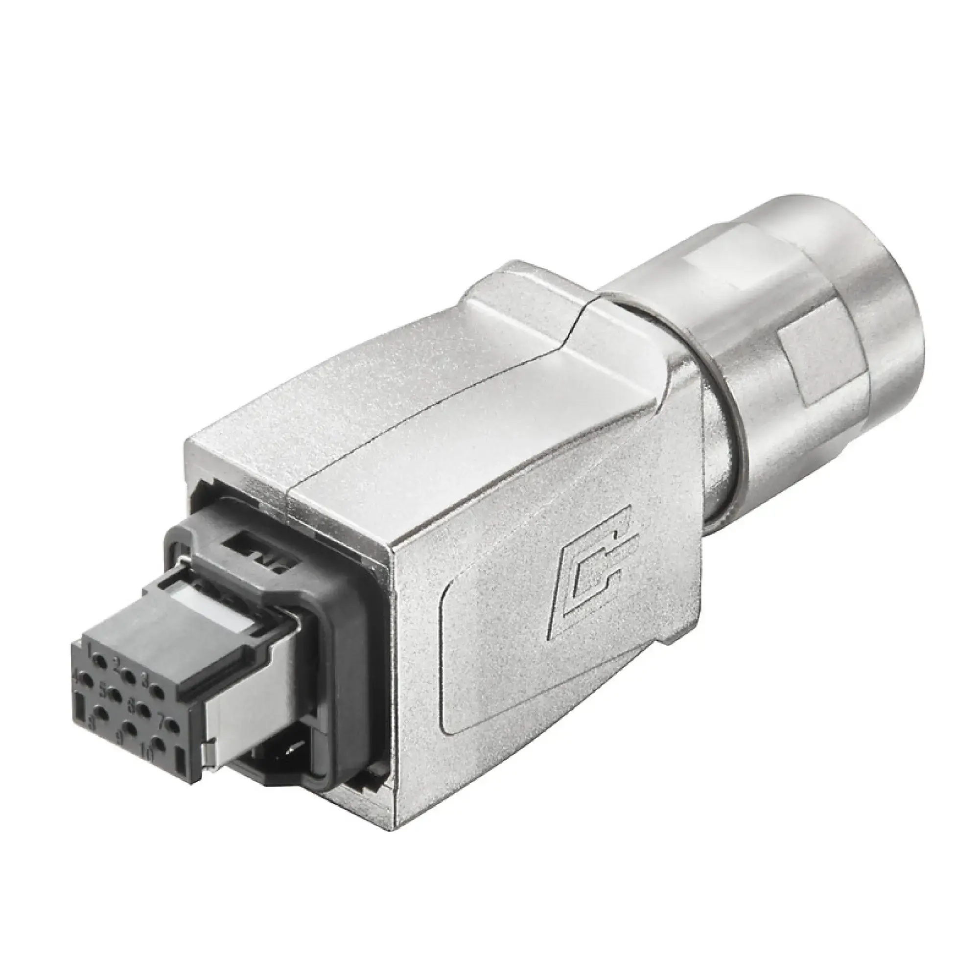Weidmüller 1072910000 Hybrid connector, Hybrid plug, Hybrid (Q10), Crimp, Number of poles: 10, Cat.5 (ISO/IEC 11801), IP67 (img_001)