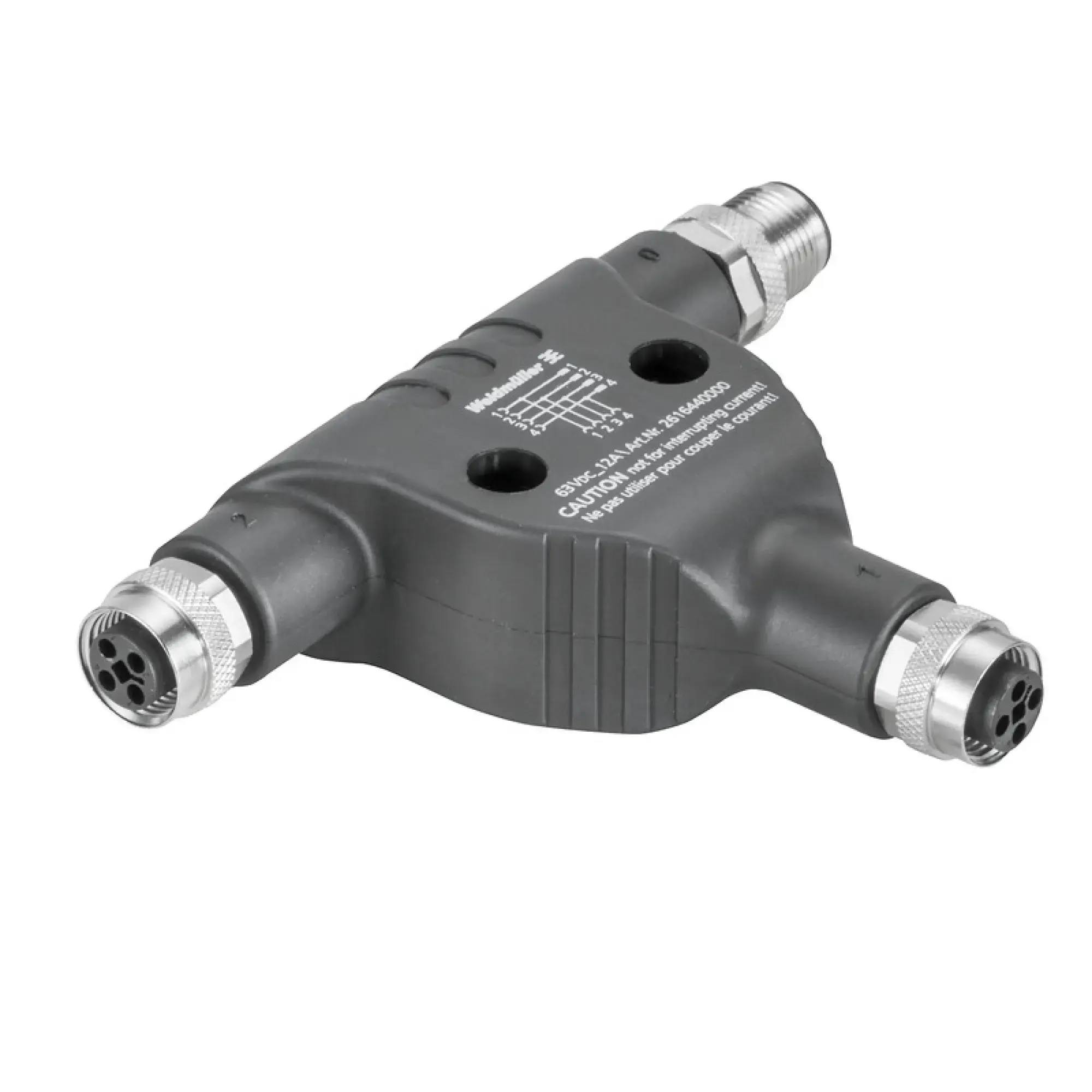 Weidmüller 2616440000 Sensor-actuator adaptor, Number of poles: 4, Coding: T-coded (img_001)