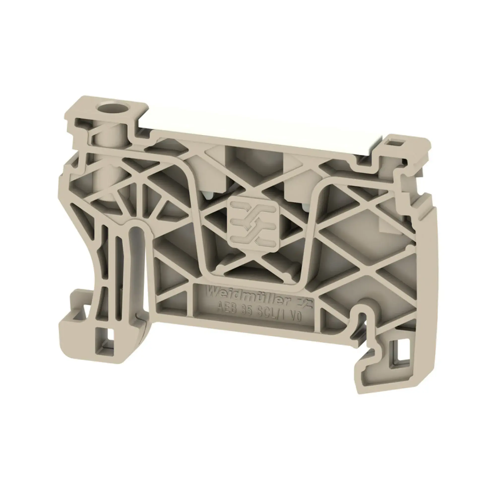 Weidmüller 2570240000 End bracket, dark beige, TS 35, V-0, Wemid, Width: 6 mm, 130 °C (img_001)
